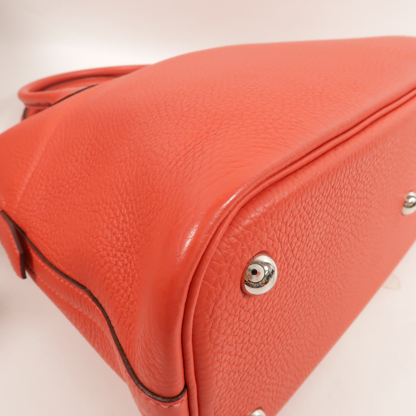 HERMES Togo皮革Bolide 31手挽肩背兩用袋Rouge Pivoine