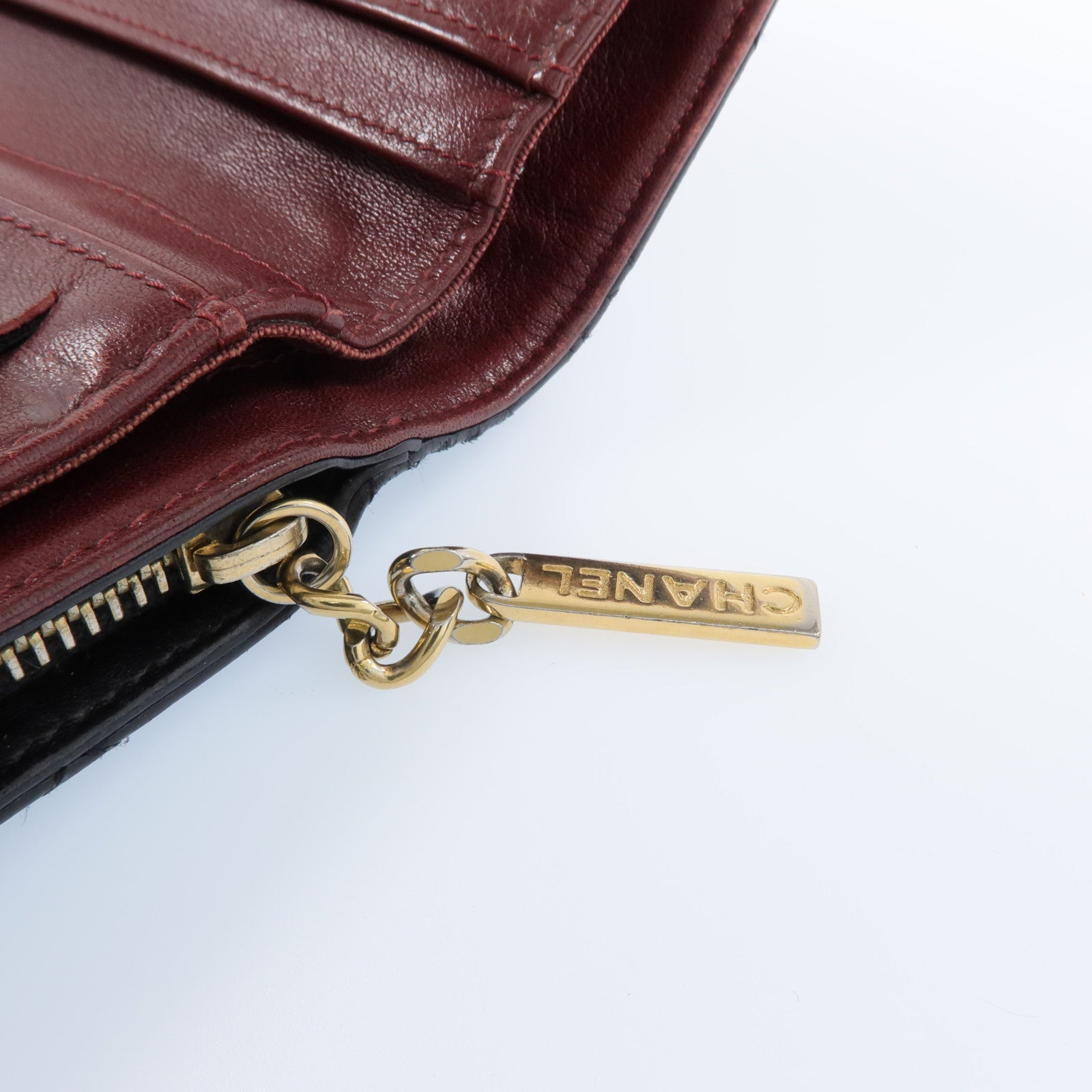 CHANEL 牛皮皮革2.55Wallet金扣錢包