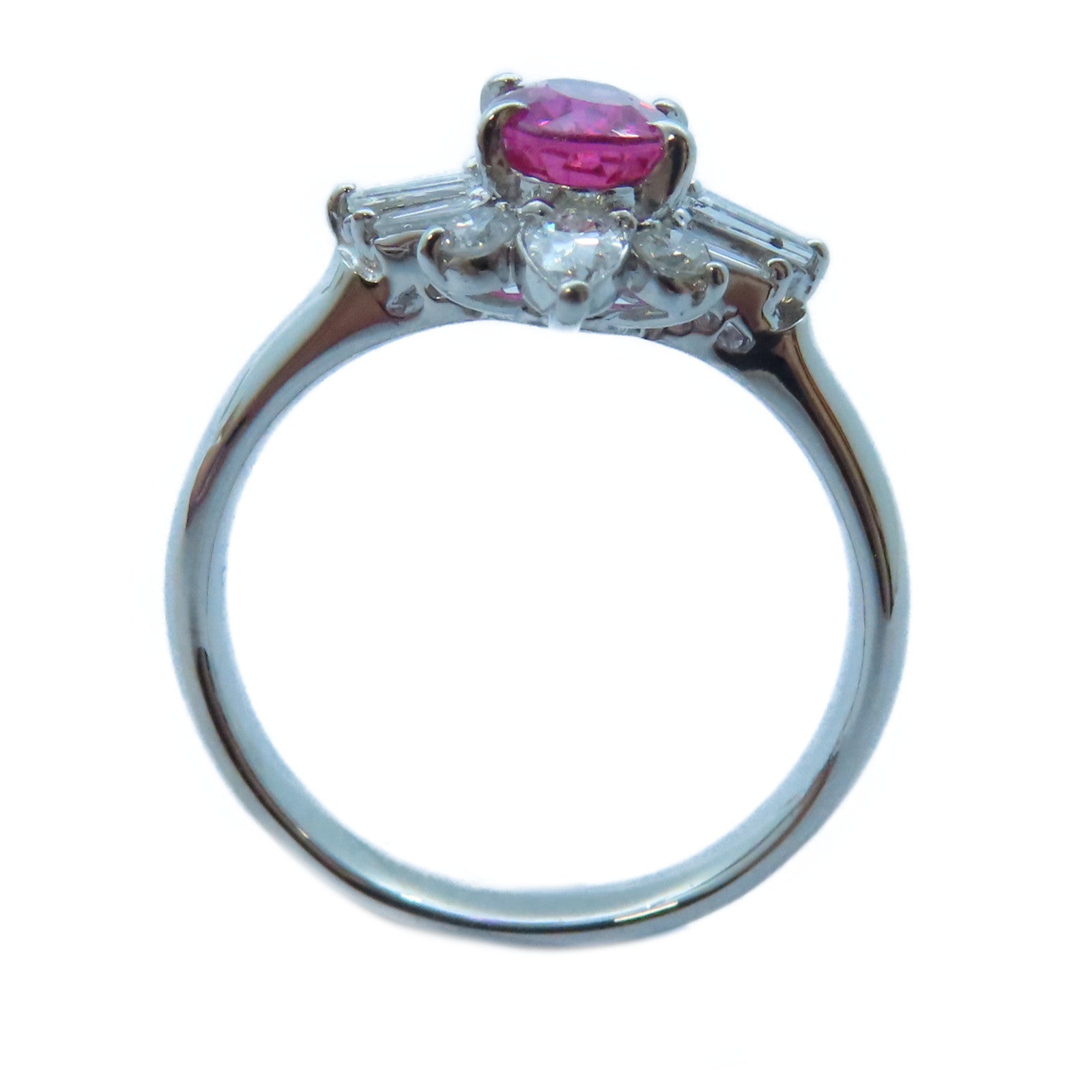 JEWELRY 【激減優惠】PT900白金Tourmaline/Diamond Ring 1.18ct電氣石/0.56ct鑽石戒指US#8
