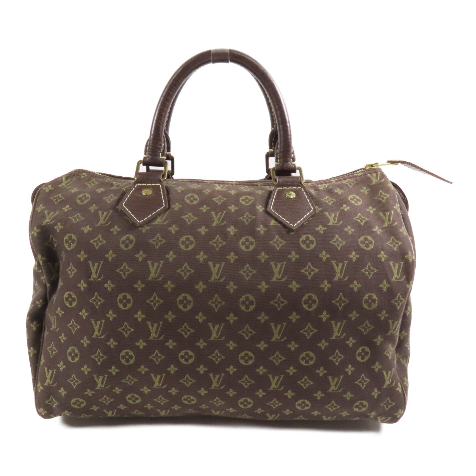 LOUIS VUITTON LV GHW Speedy 30 Handbag M95224 Monogram Mini Lin Brown