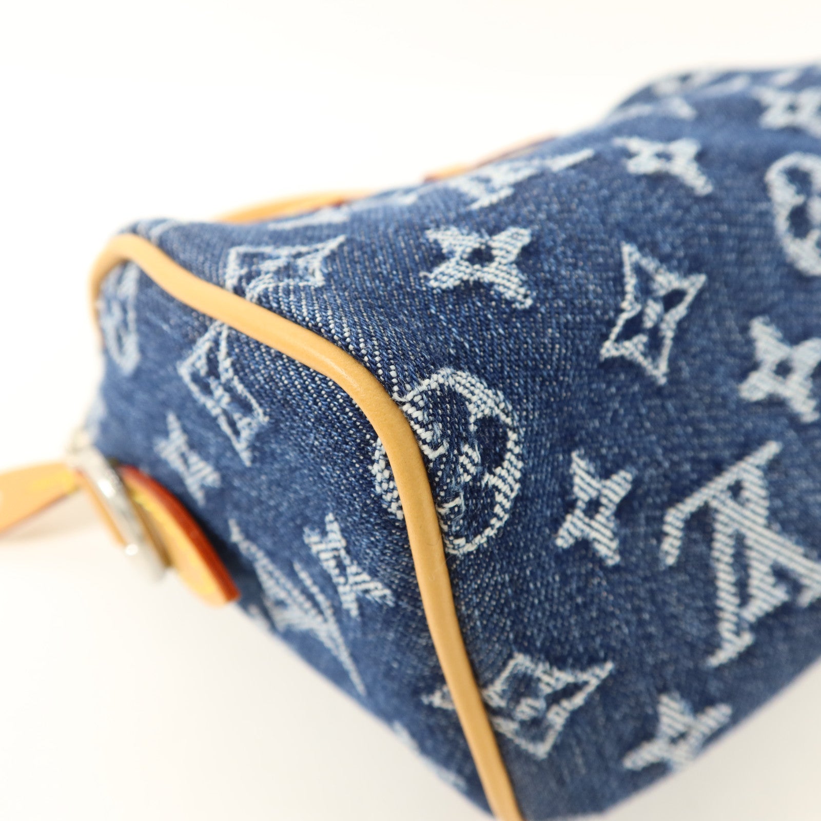 LOUIS VUITTON Monogram Denim Speedy 18 Bandouliere手挽肩背兩用袋