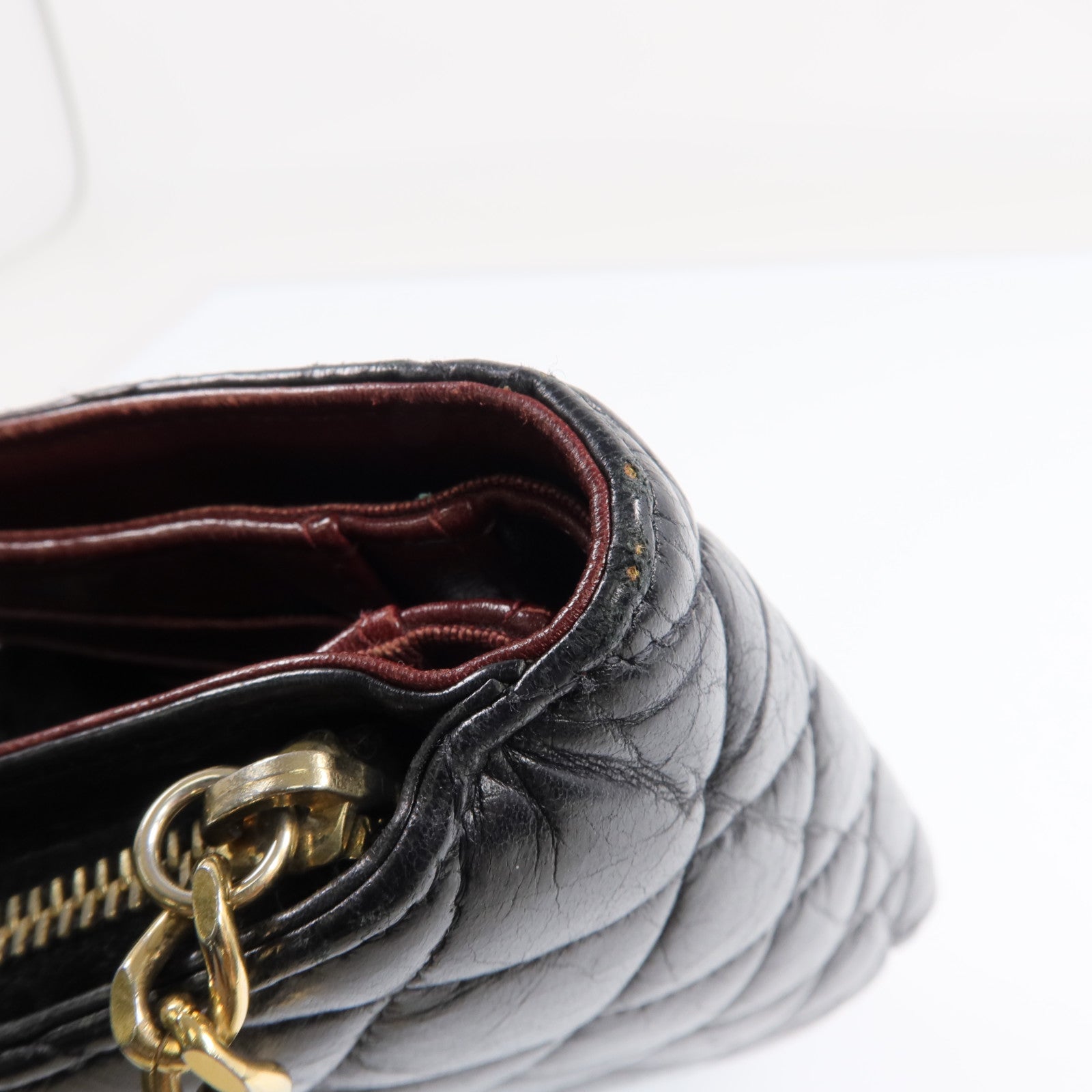 CHANEL 牛皮皮革2.55Wallet金扣錢包