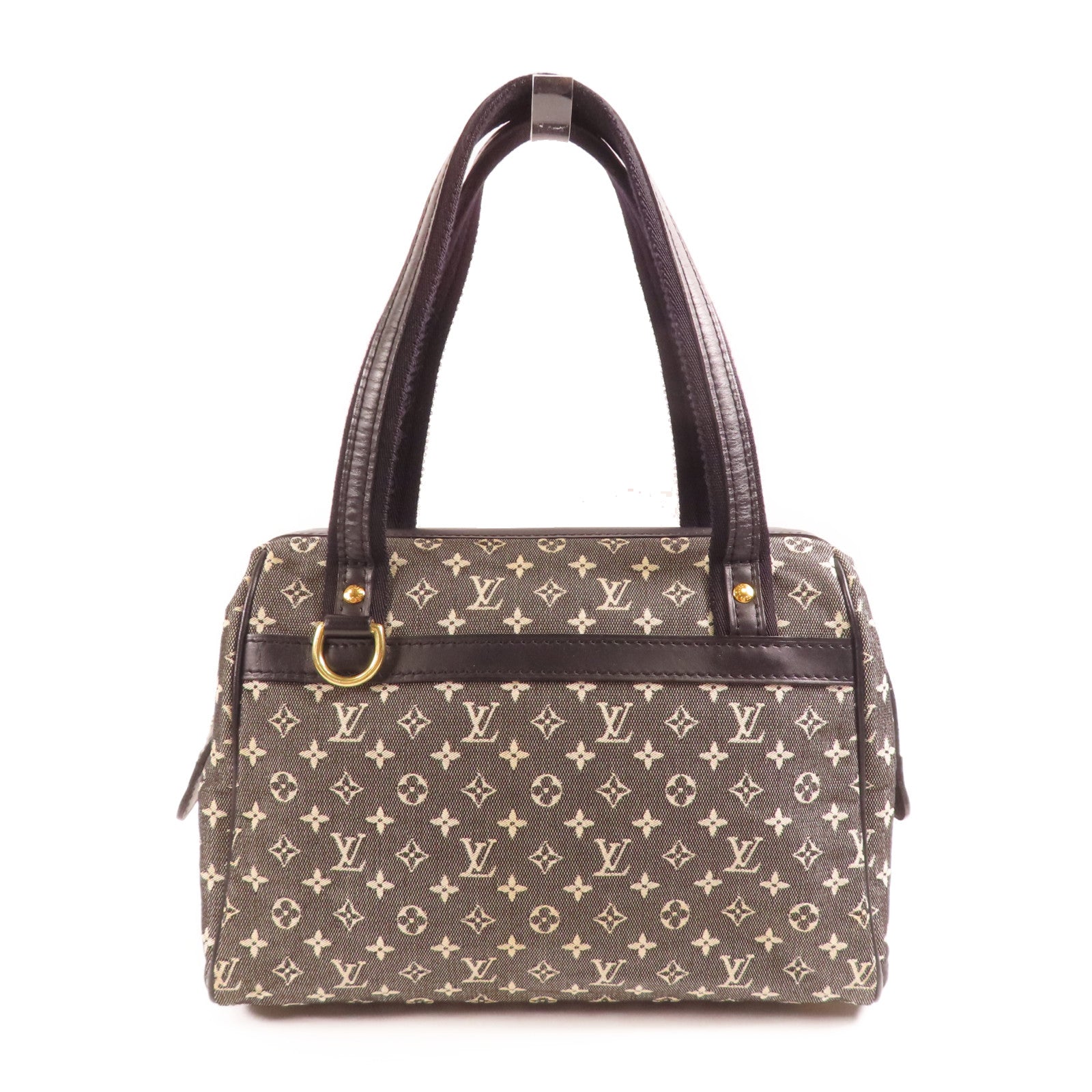 LOUIS VUITTON Monogram Mini Josephine PM金扣肩背袋黑色/米色