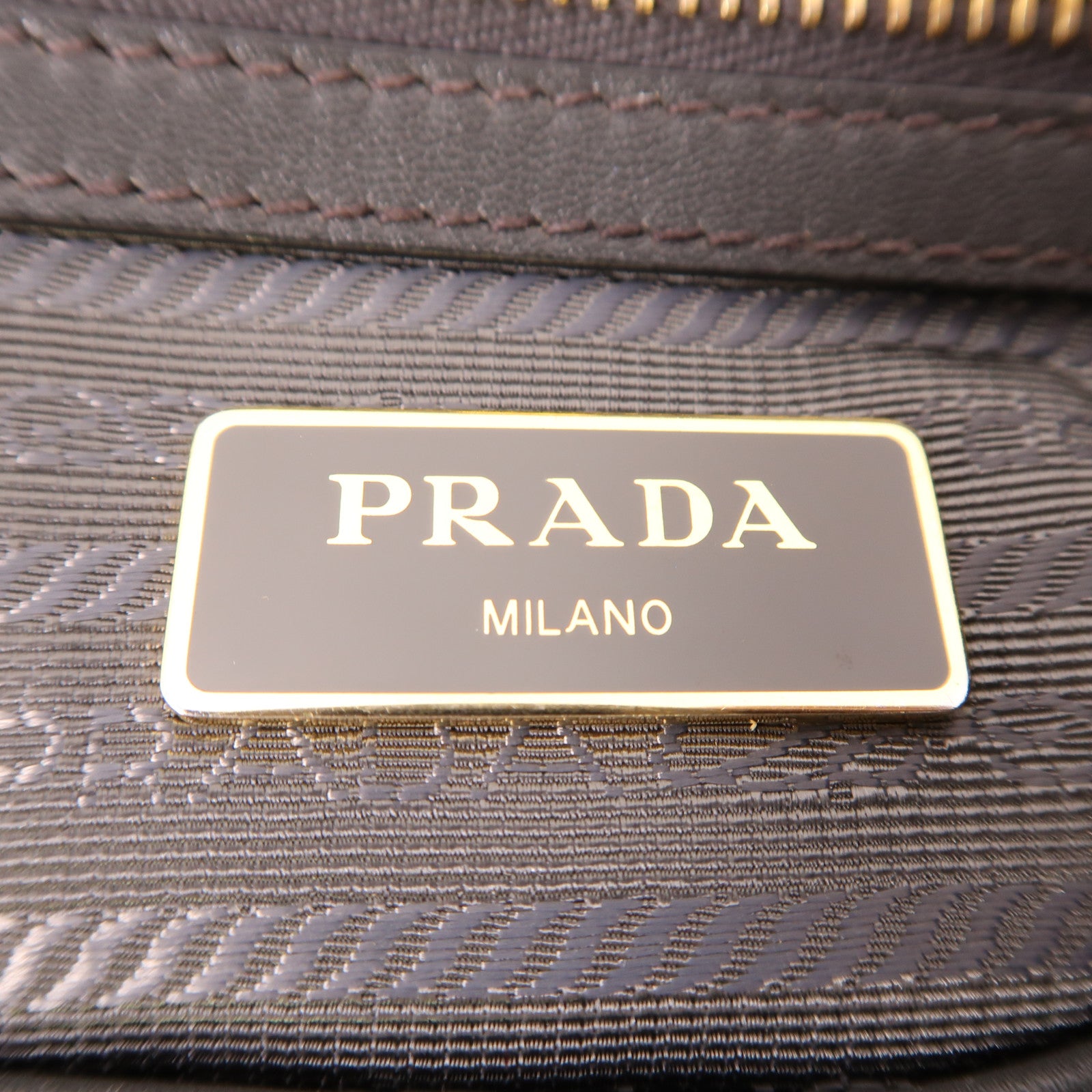 PRADA 帆布2 Way Shoulder金扣手挽肩背兩用袋