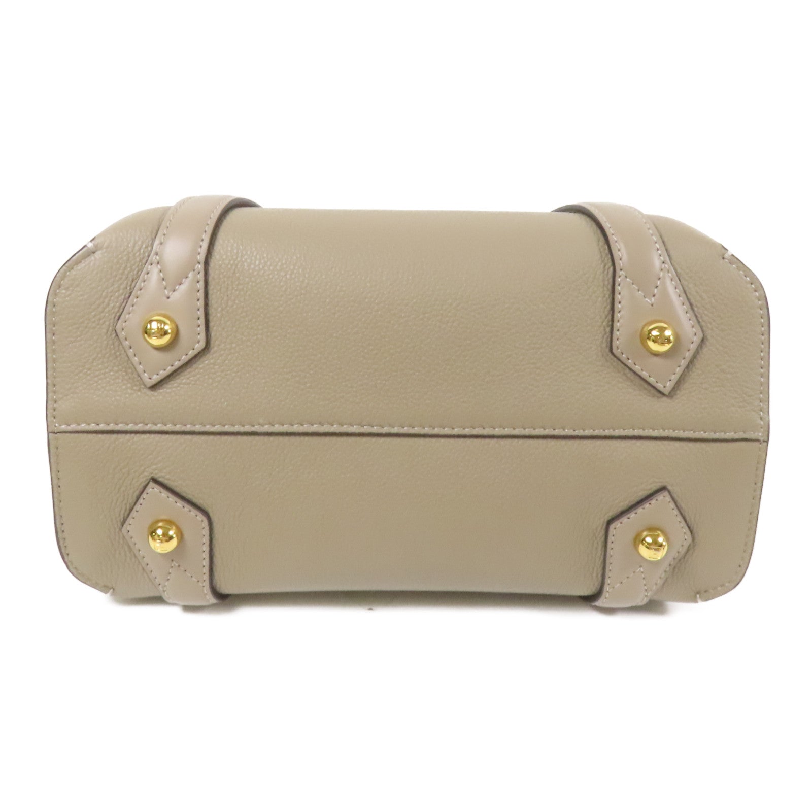 FENDI 牛皮皮革Boston 365金扣手挽肩背兩用袋米