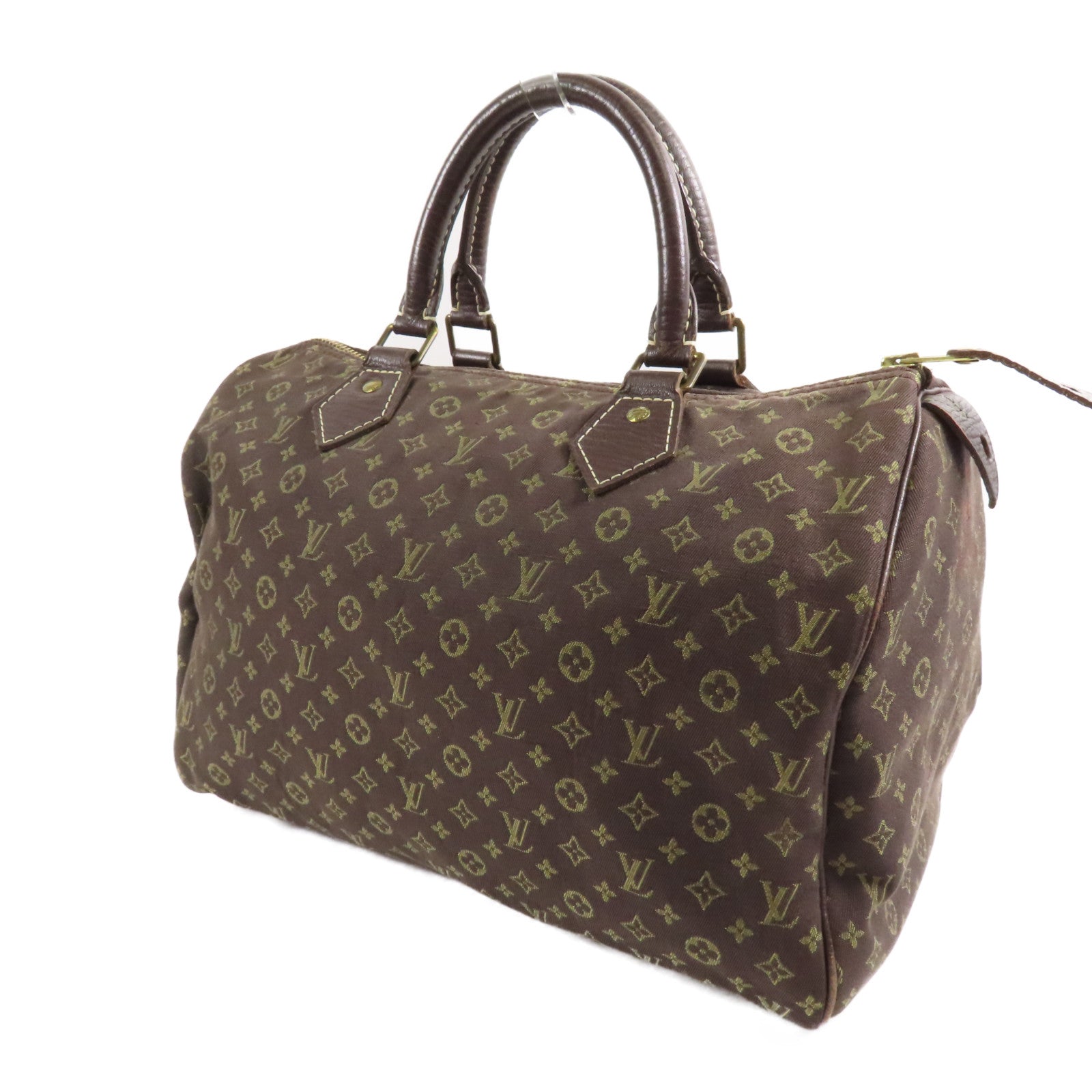 LOUIS VUITTON LV GHW Speedy 30 Handbag M95224 Monogram Mini Lin Brown