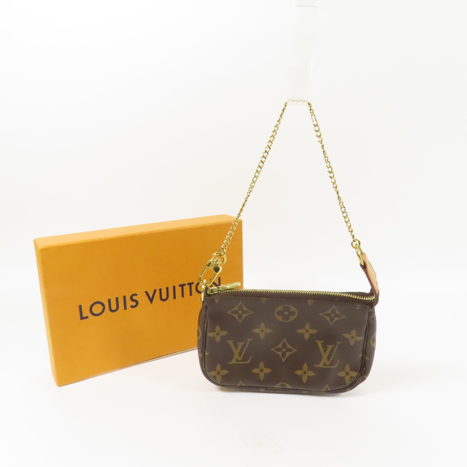 LOUIS VUITTON Monogram Mini Pochette Accessoires金扣手挽袋