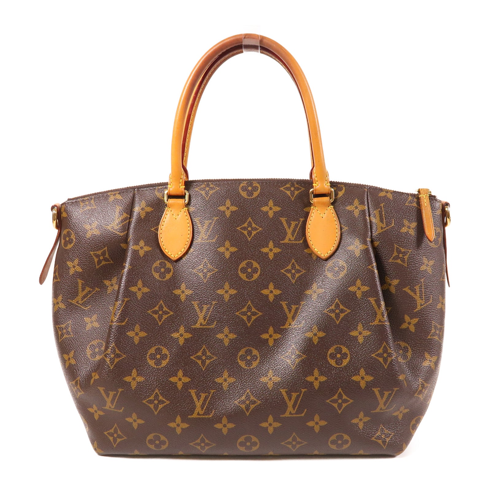 LOUIS VUITTON Monogram Turenne MM金扣手挽肩背兩用袋棕色