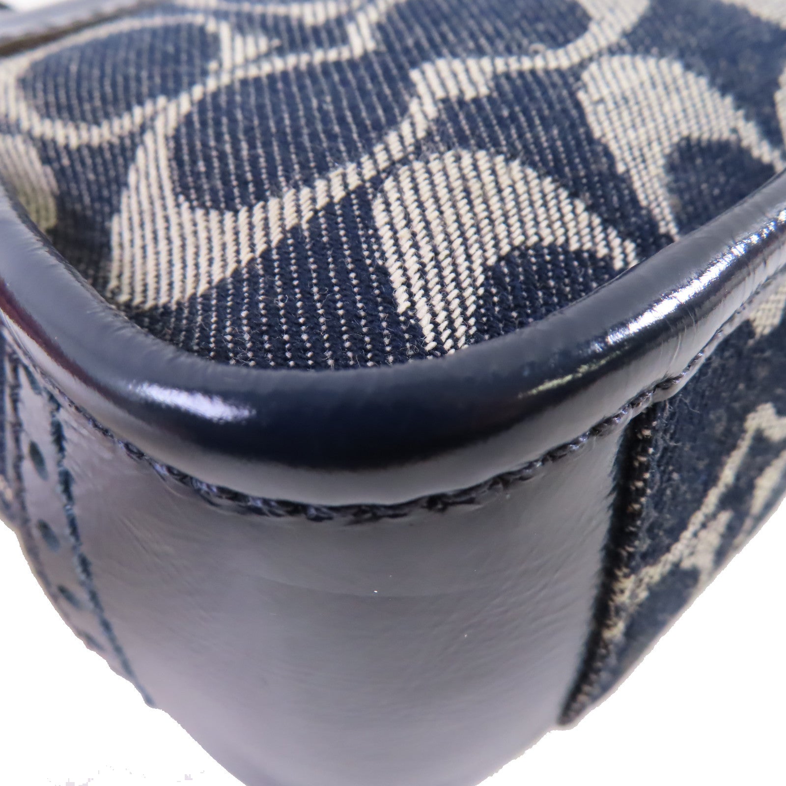 COACH 帆布Shoulder Bag金扣肩背袋藍色
