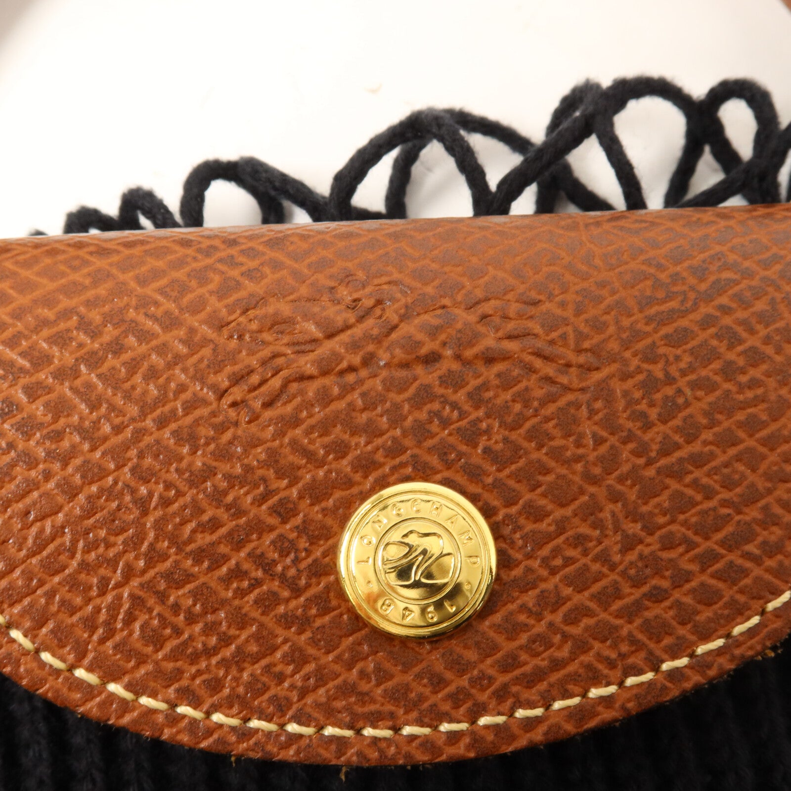 Longchamp 棉質/皮革Le Pliage Filet L手挽肩背兩用袋 定價 HK$680.00