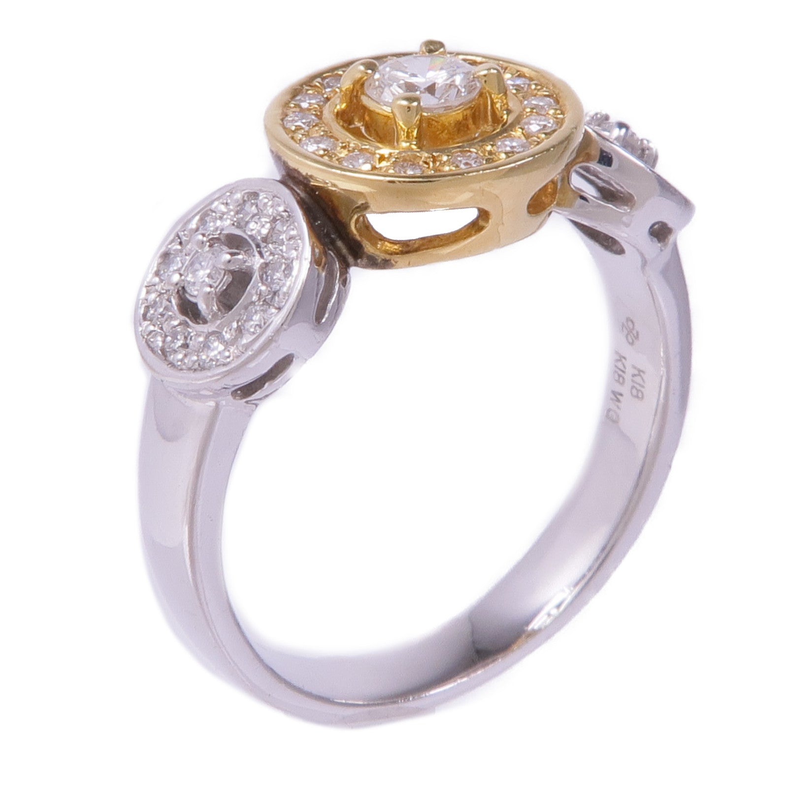 JEWELRY 【激減優惠】18K黃金/白金Diamond Ring鑽石戒指US#7.5