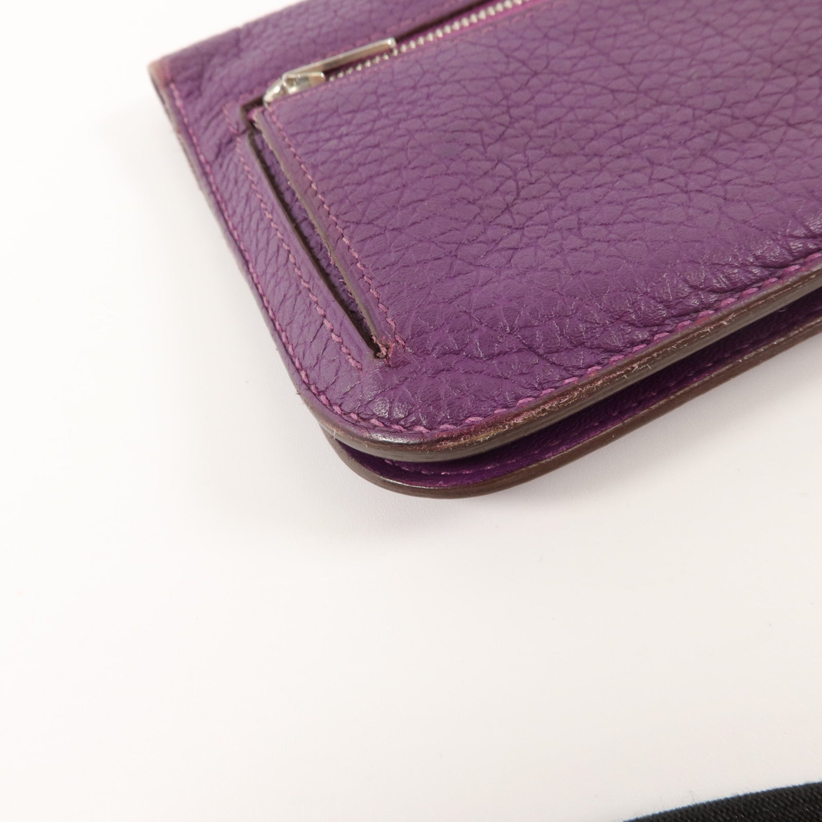 HERMES Togo皮革Dogon GM長錢包Ultraviolet
