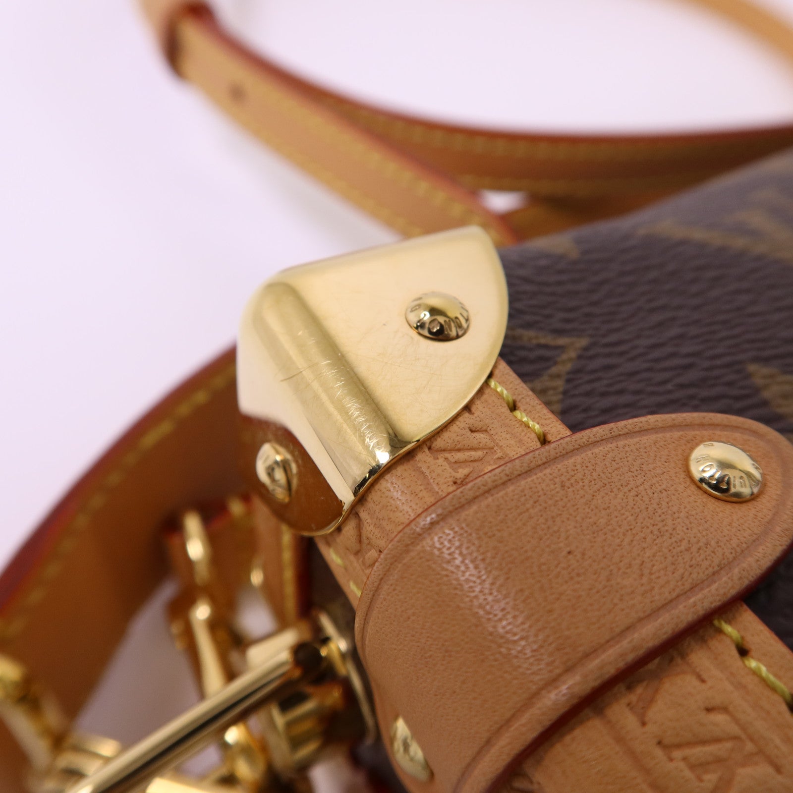 LOUIS VUITTON Monogram Side Trunk PM金扣手挽肩背兩用袋