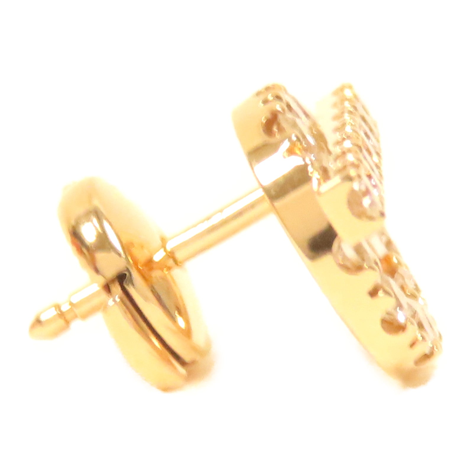 HERMES 【激減優惠】18K黃金Finesse Earrings0.92ct鑽石耳環金色