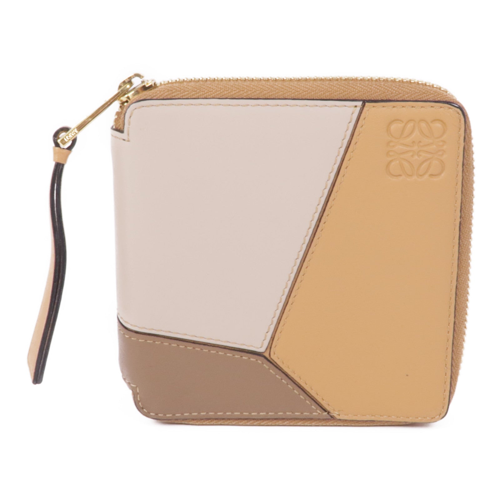 LOEWE 牛皮皮革Puzzle Wallet金扣錢包