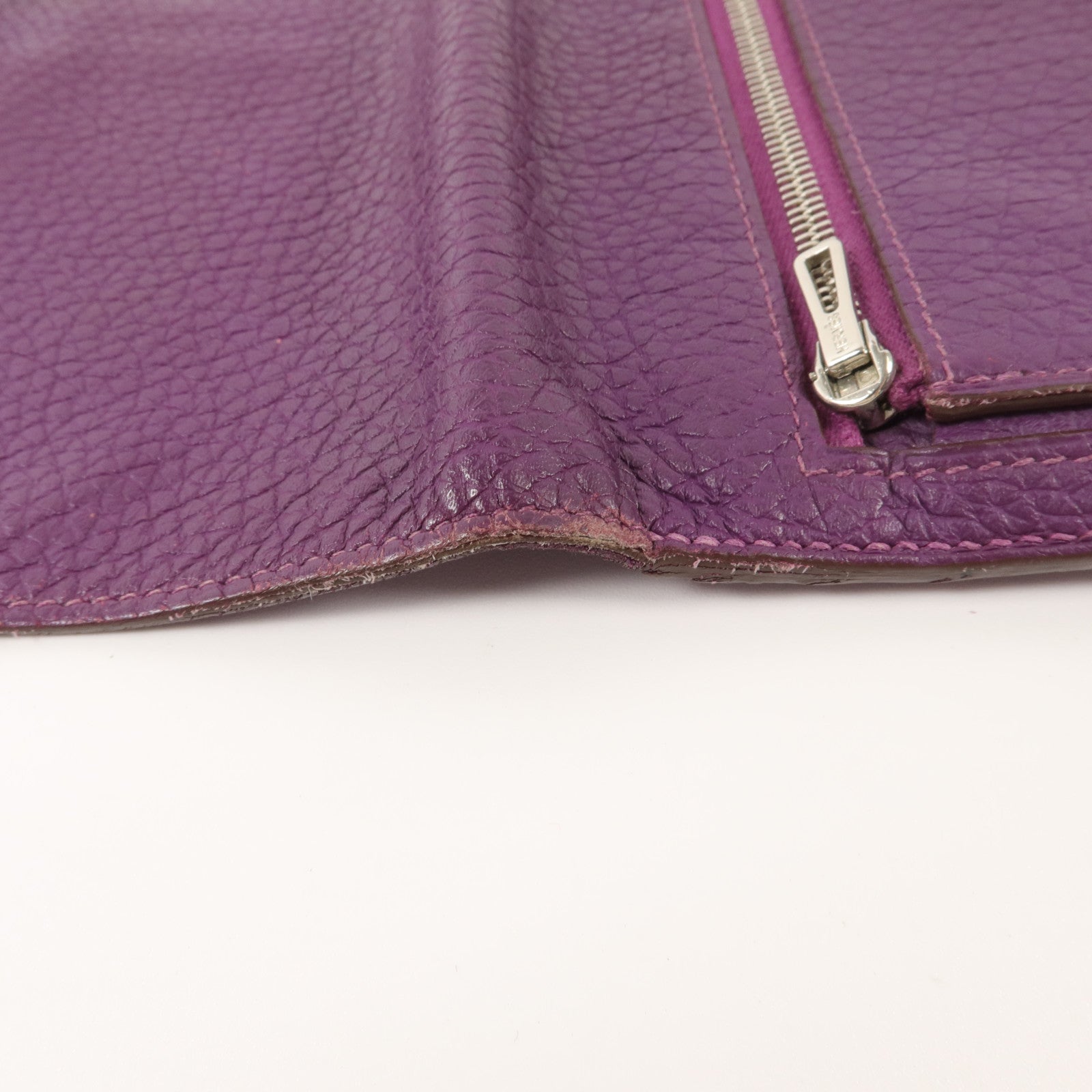 HERMES Togo皮革Dogon GM長錢包Ultraviolet