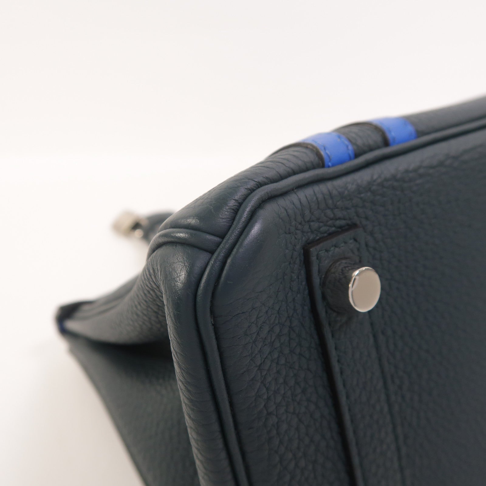HERMES Togo皮革Birkin 25 2018 Limited Edition手挽袋Vert Cypress/Bleu Zellige
