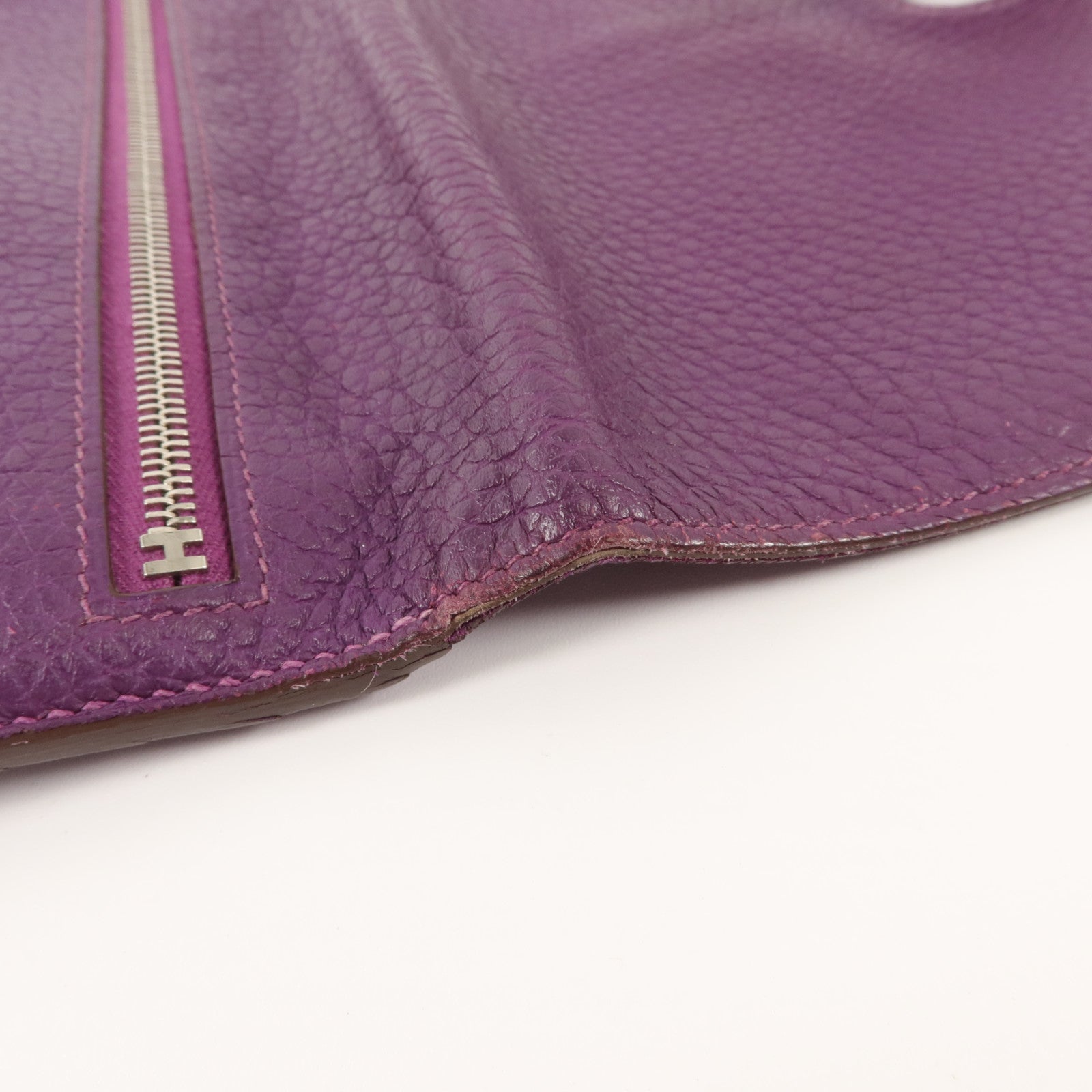 HERMES Togo皮革Dogon GM長錢包Ultraviolet