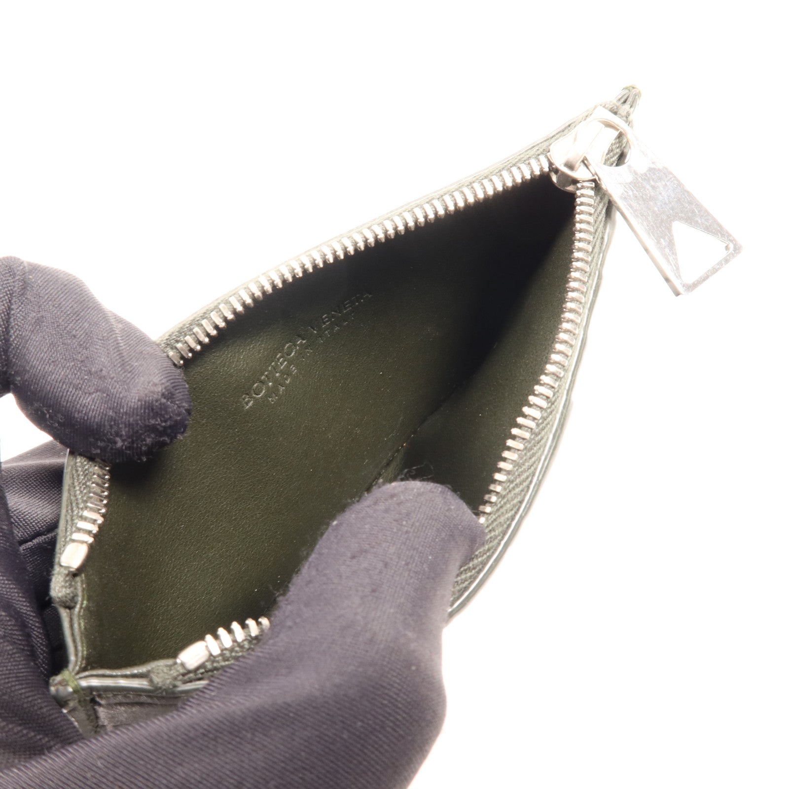 BOTTEGA VENETA 牛皮皮革Card Case銀扣卡片套