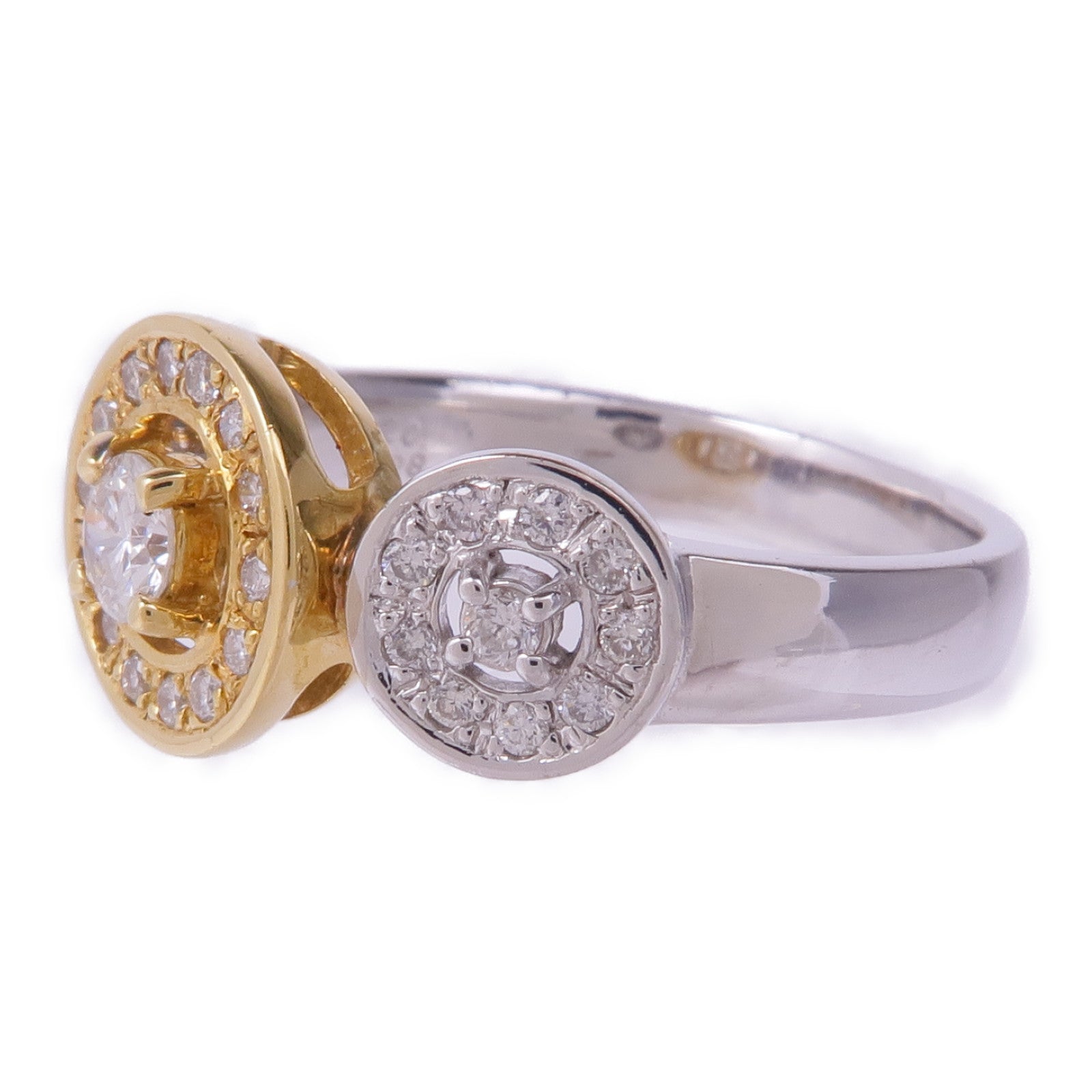 JEWELRY 【激減優惠】18K黃金/白金Diamond Ring鑽石戒指US#7.5
