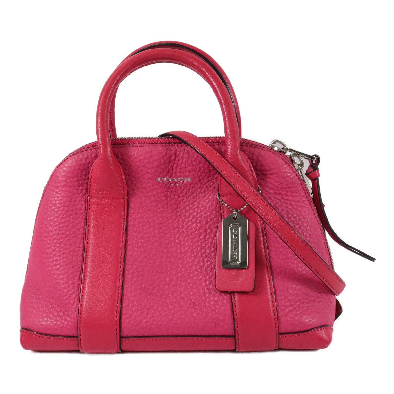 COACH 牛皮皮革Bleecker Mini Preston Satchel手挽肩背兩用袋
