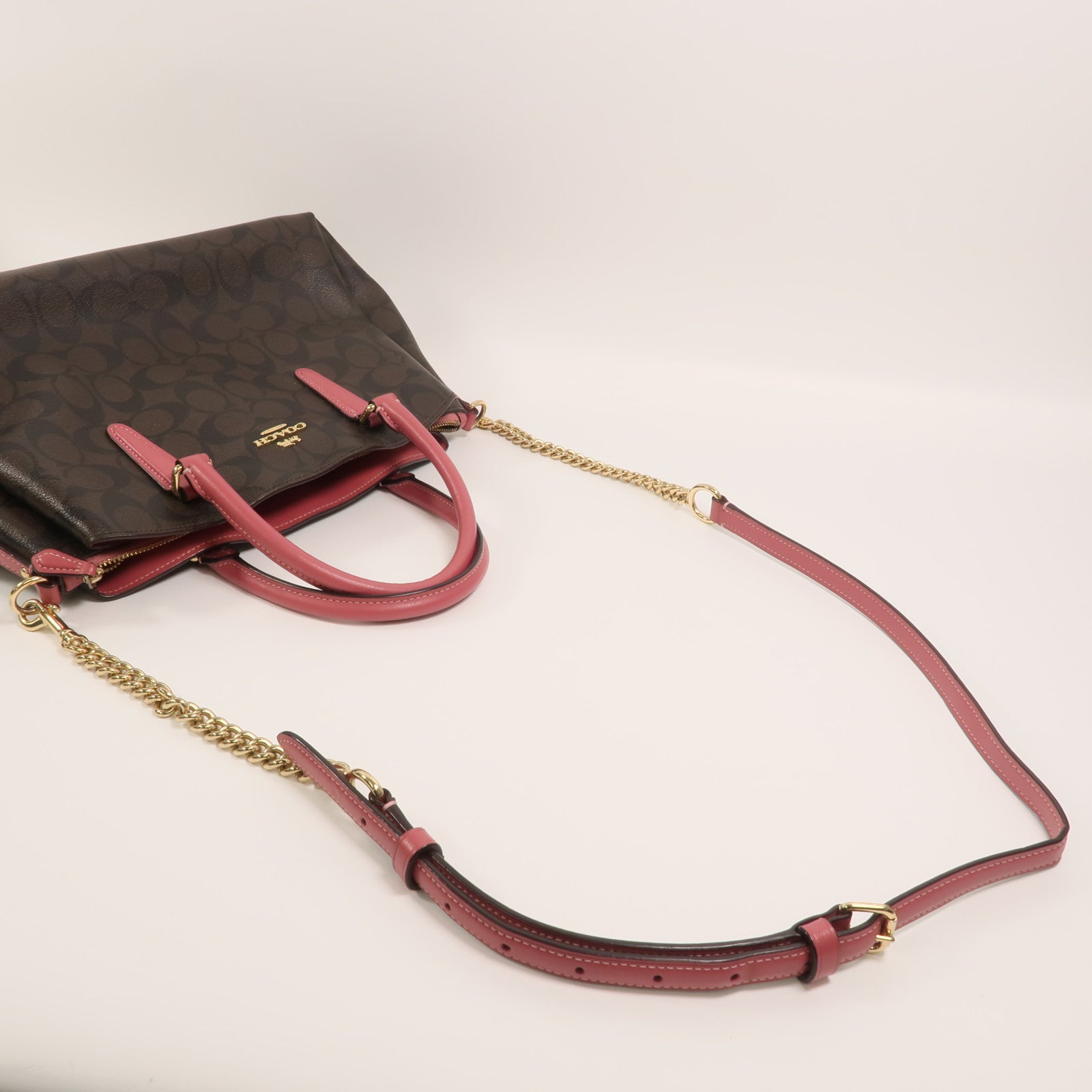 COACH 牛皮皮革2 Way Shoulder Bag手挽肩背兩用袋