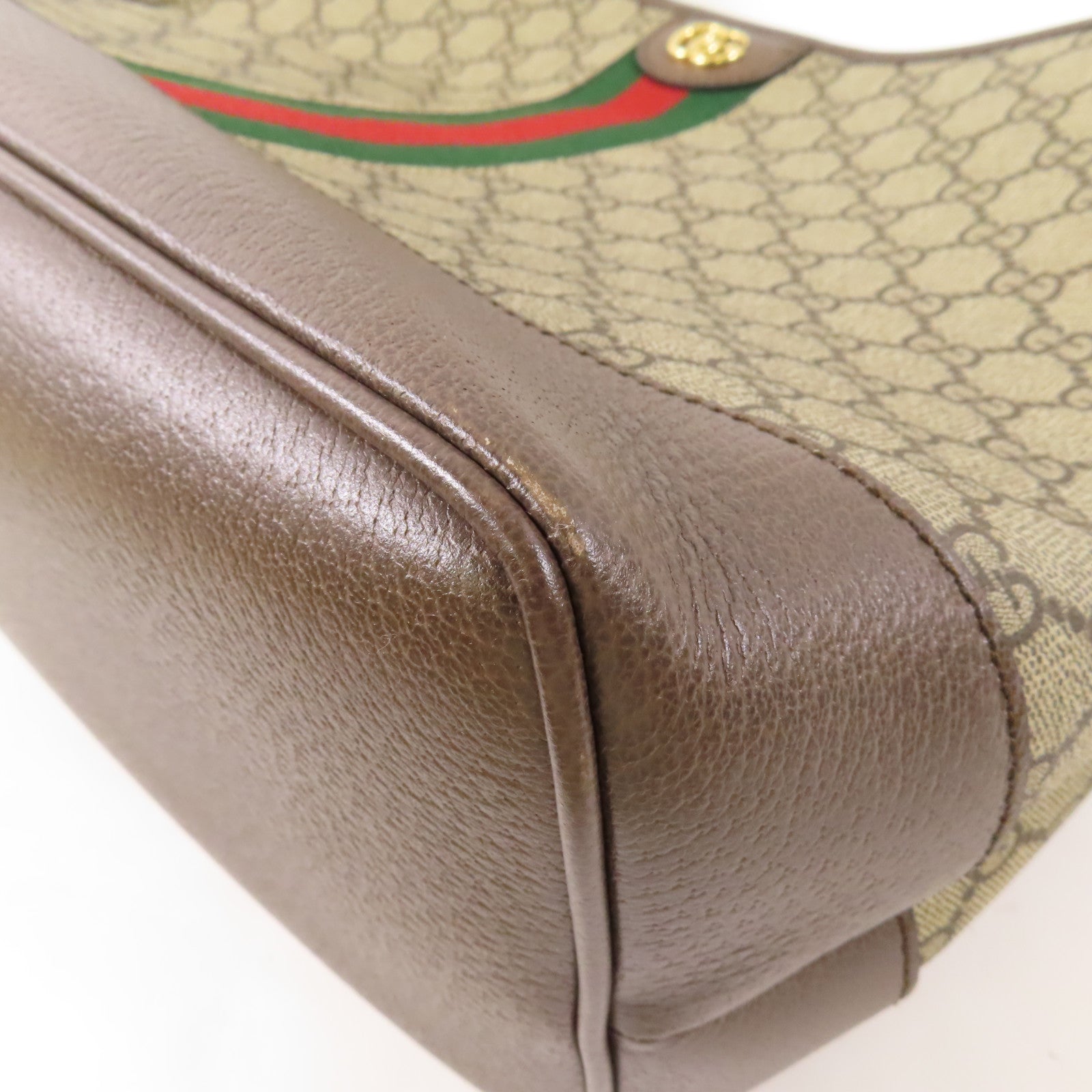 GUCCI 塗層帆布Supreme Ophidia金扣肩背袋