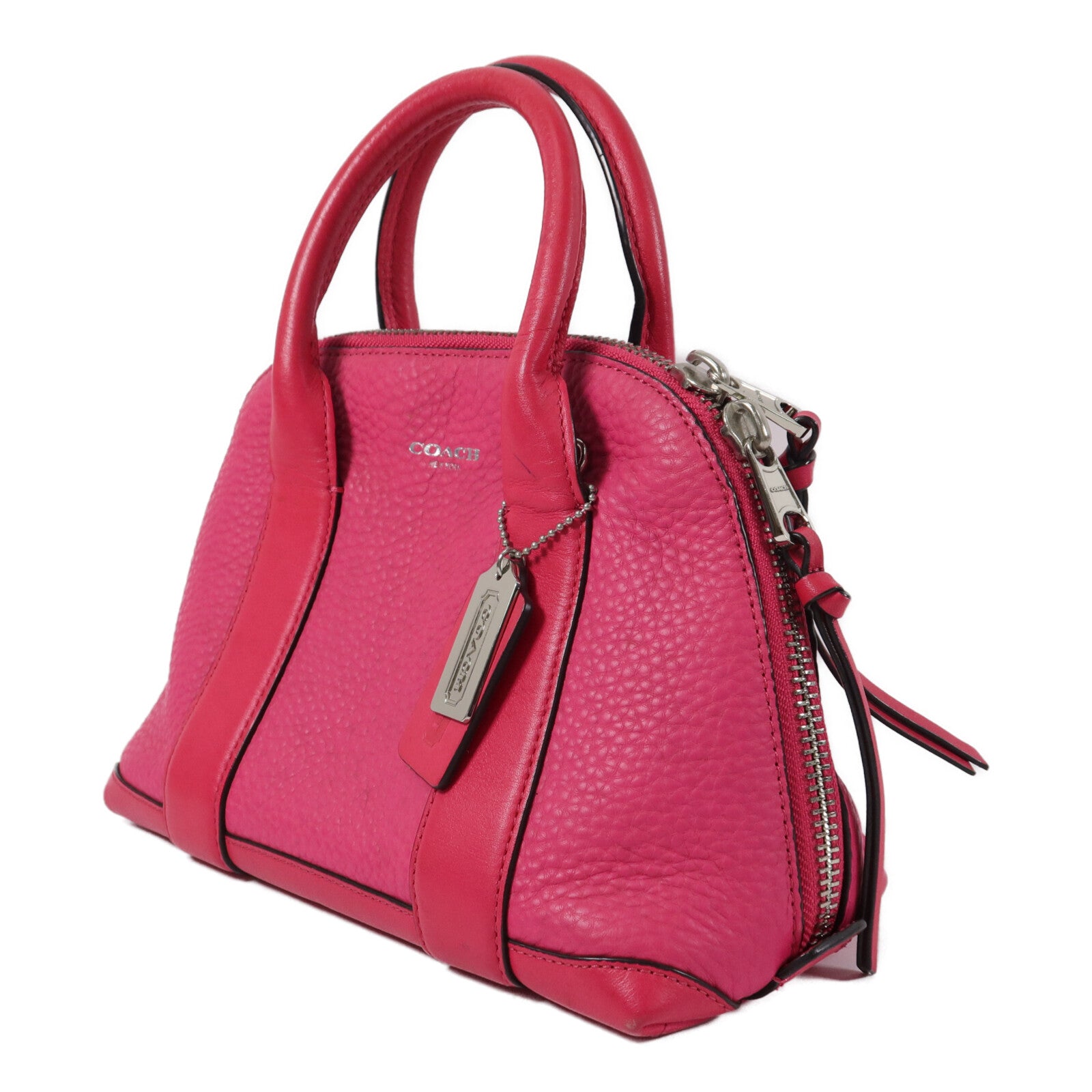 COACH 牛皮皮革Bleecker Mini Preston Satchel手挽肩背兩用袋