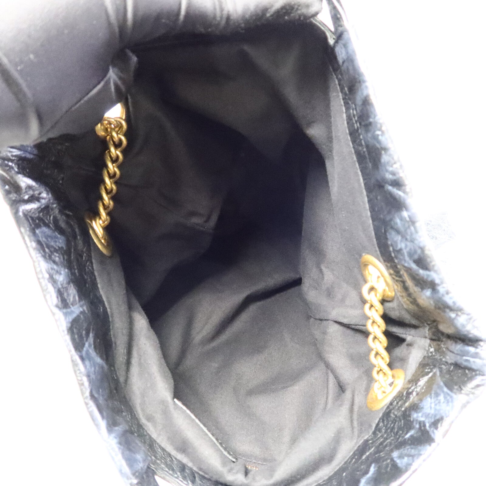 BALENCIAGA 羊皮皮革Crush Medium Tote Bag鏈帶肩背袋