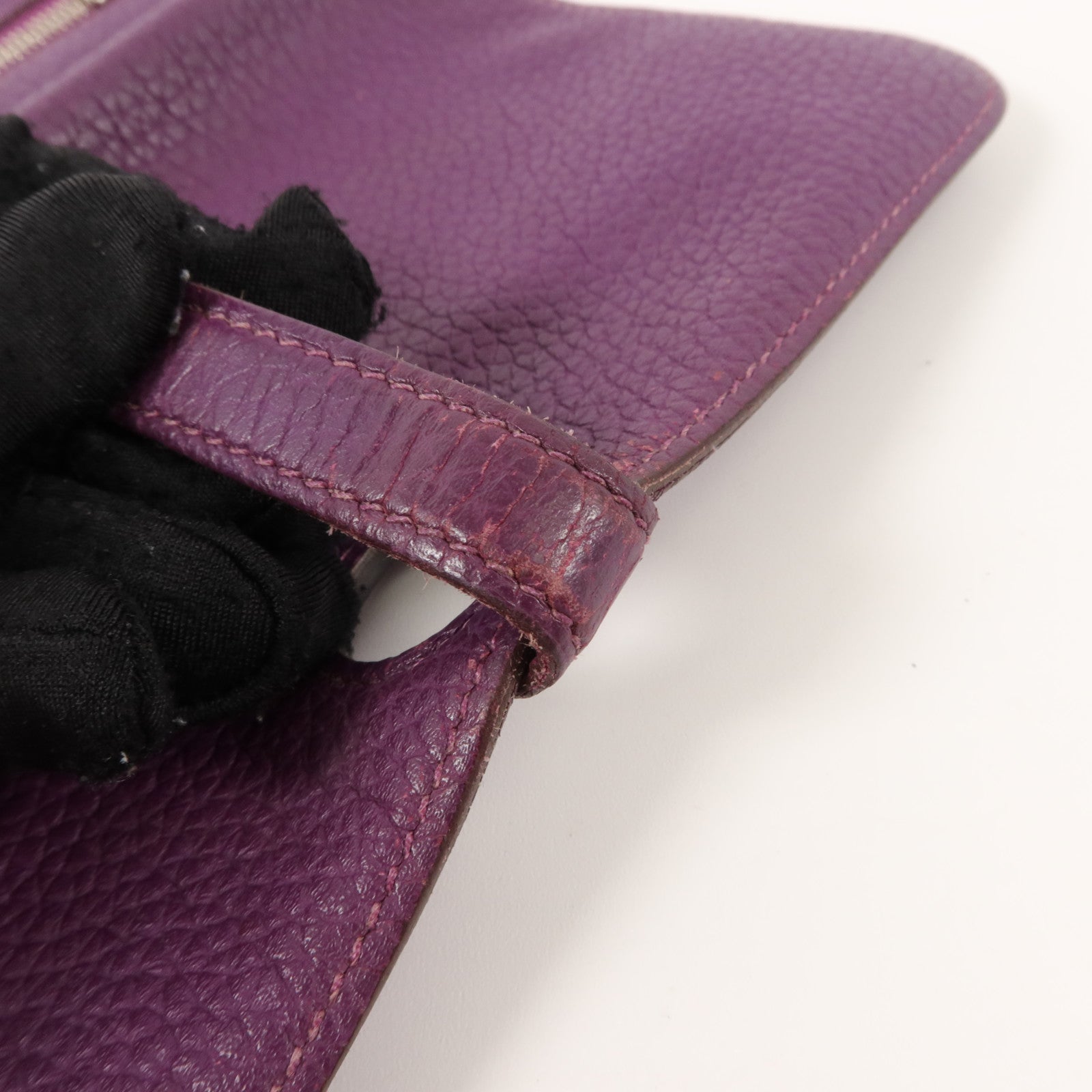 HERMES Togo皮革Dogon GM長錢包Ultraviolet