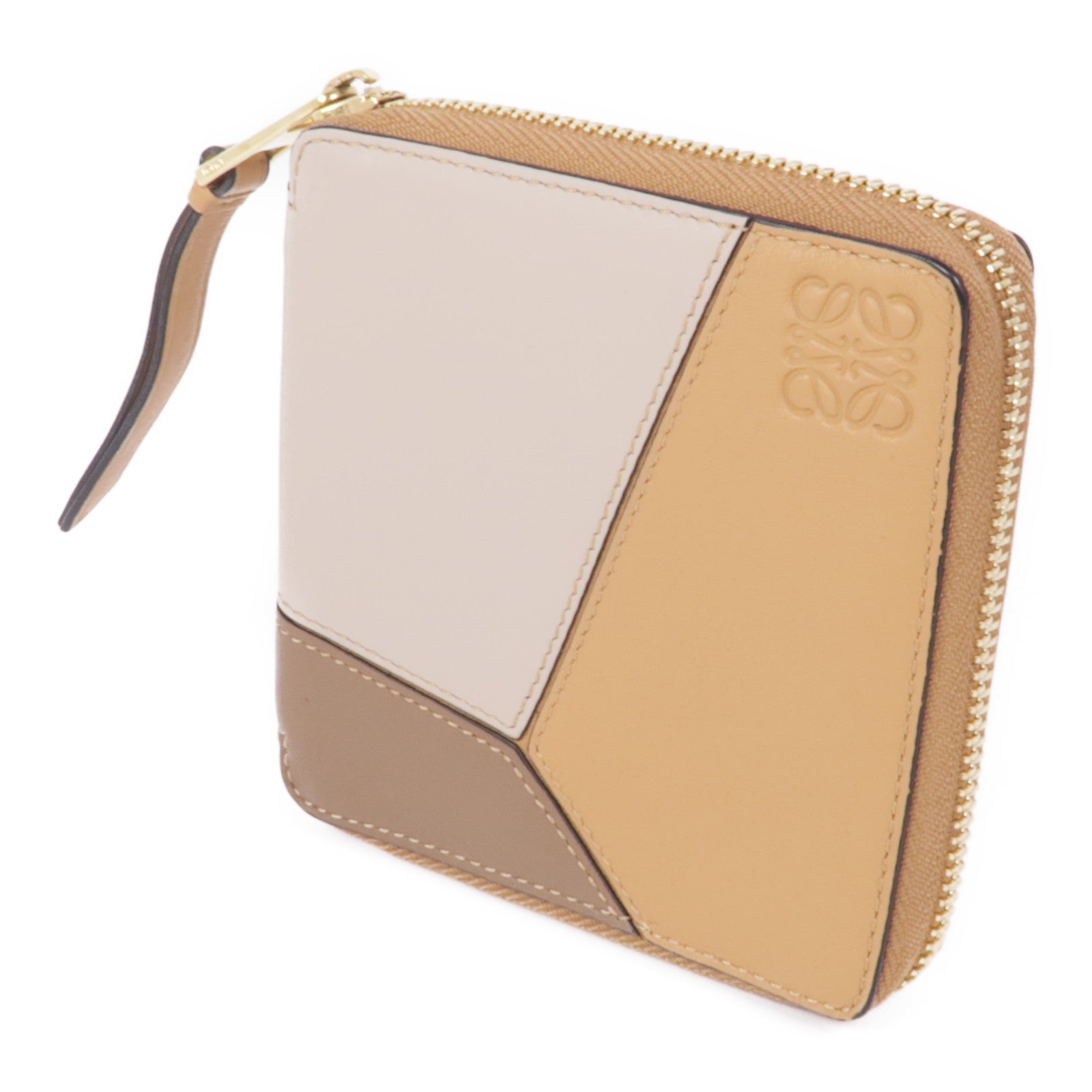 LOEWE 牛皮皮革Puzzle Wallet金扣錢包