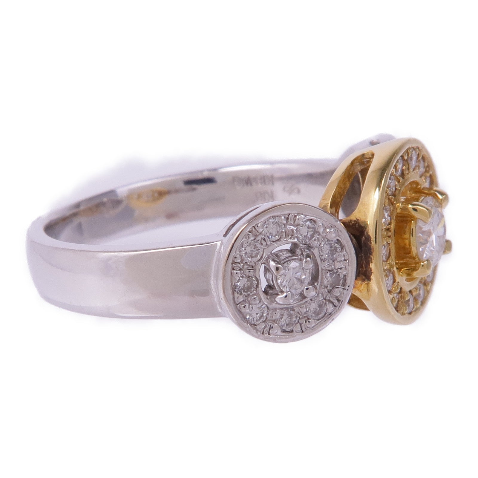 JEWELRY 【激減優惠】18K黃金/白金Diamond Ring鑽石戒指US#7.5