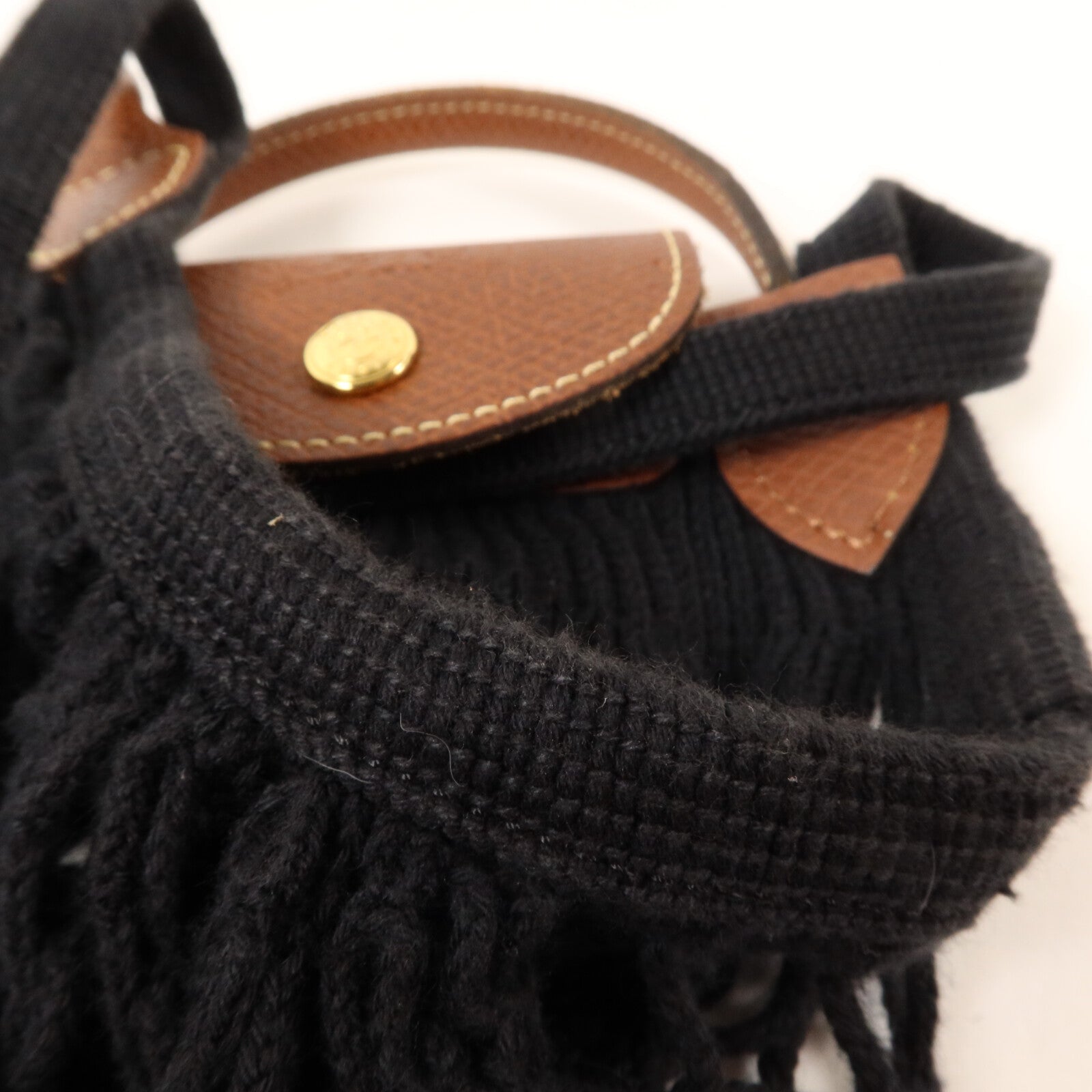 Longchamp 棉質/皮革Le Pliage Filet L手挽肩背兩用袋 定價 HK$680.00