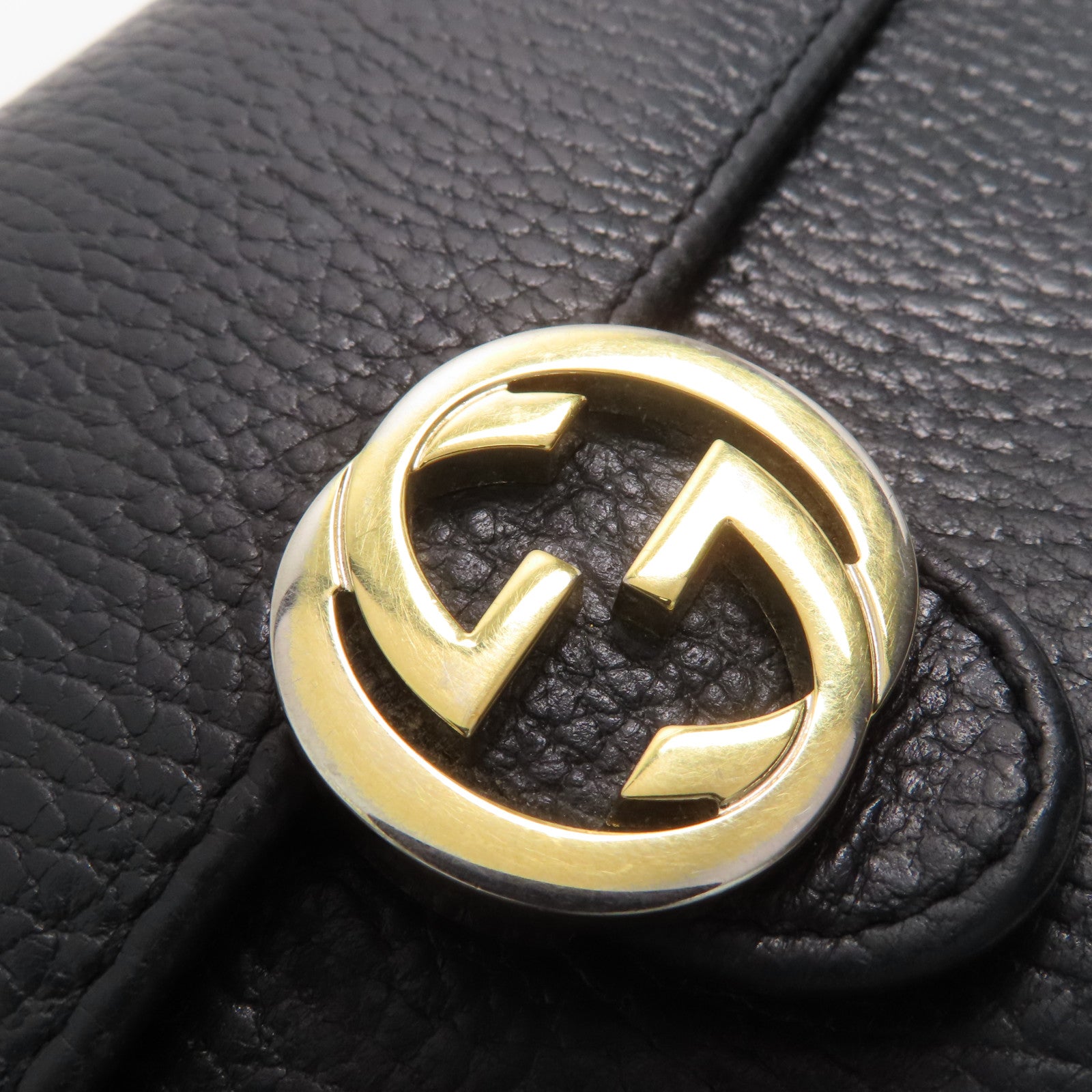 GUCCI 牛皮皮革Long Wallet金扣長錢包