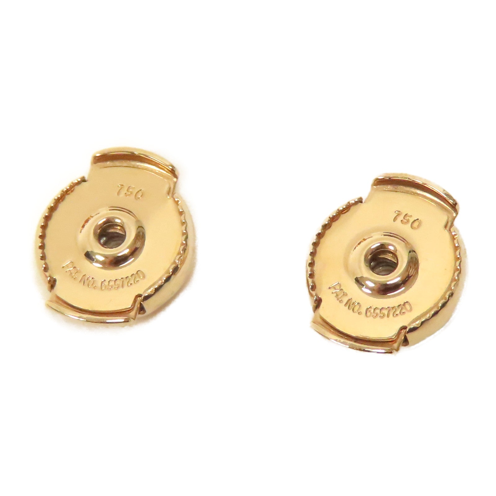 HERMES 【激減優惠】18K黃金Finesse Earrings0.92ct鑽石耳環金色