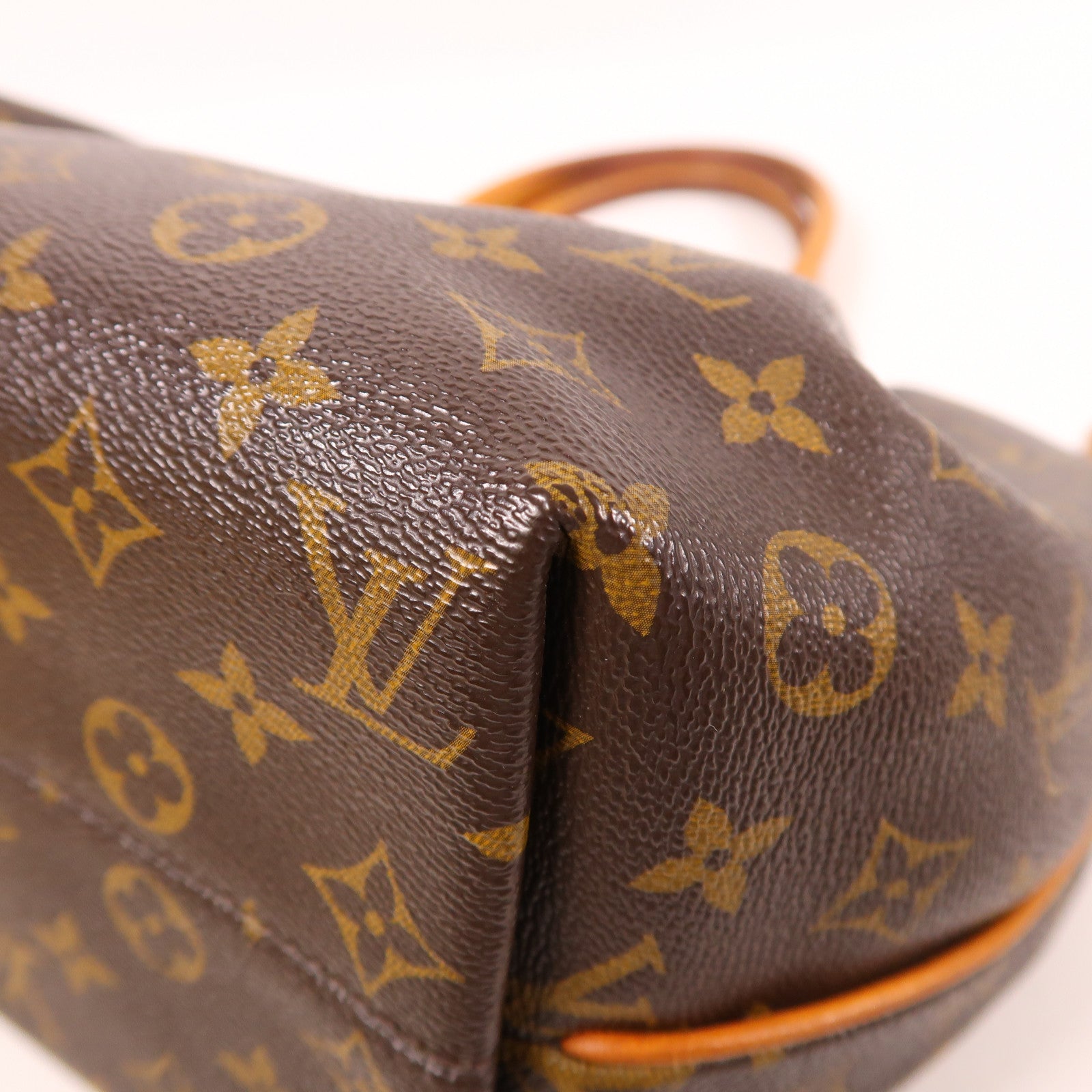 LOUIS VUITTON Monogram Turenne MM金扣手挽肩背兩用袋棕色