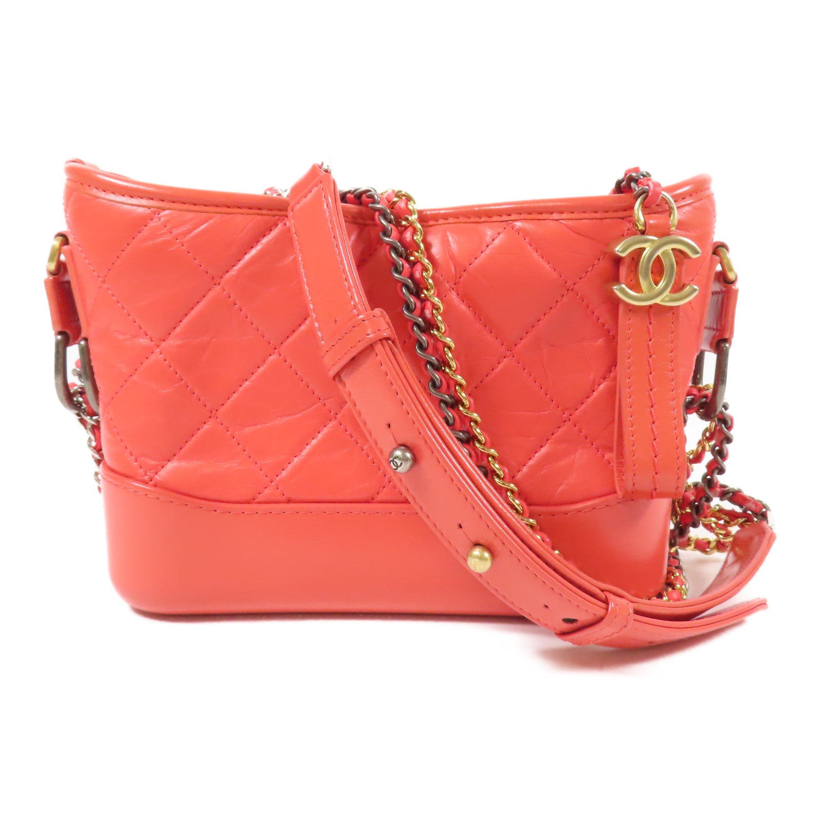 CHANEL 牛皮皮革Gabrielle Small鏈帶肩背袋