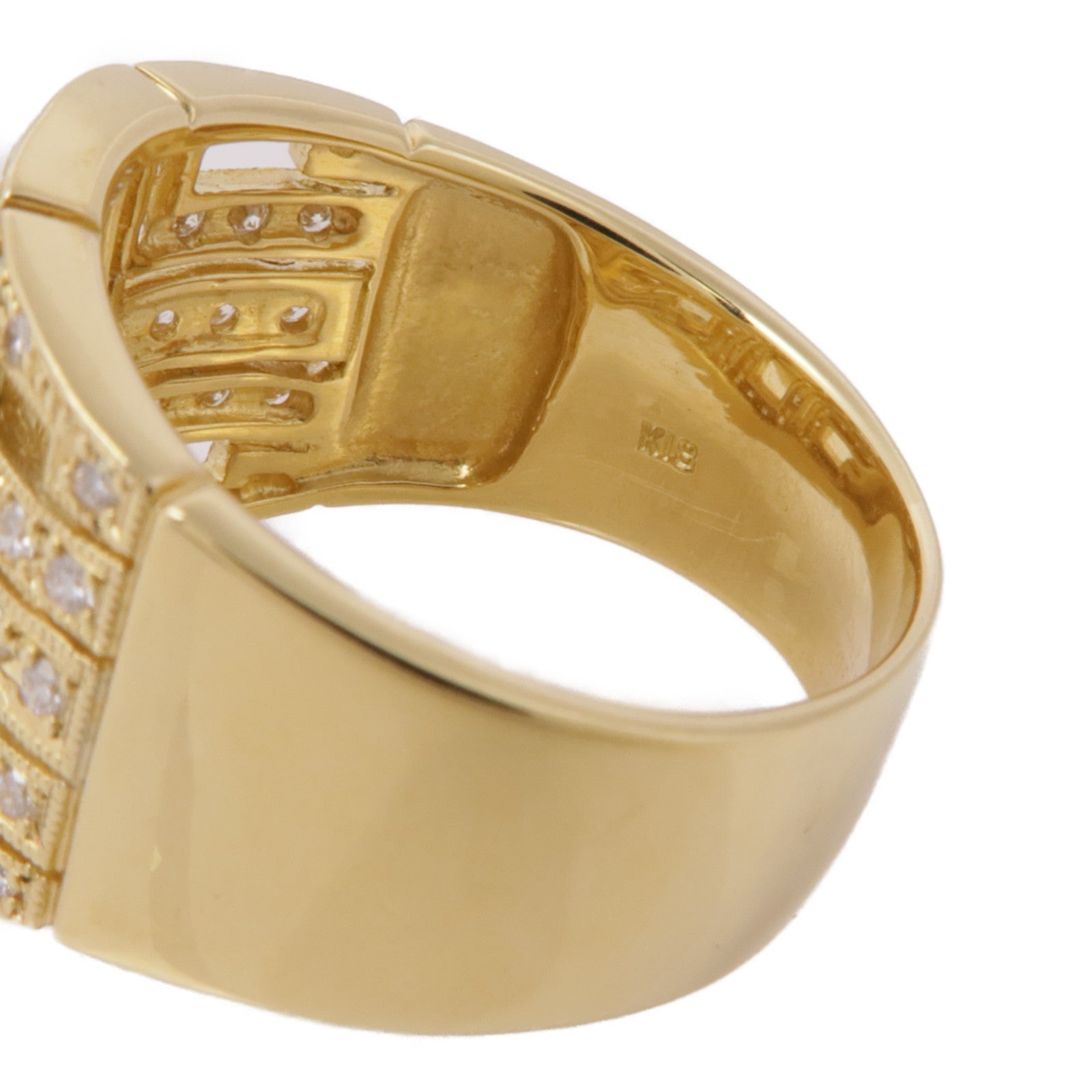 JEWELRY 18K黃金Pearl/Diamond Ring 珍珠/鑽石戒指US#8