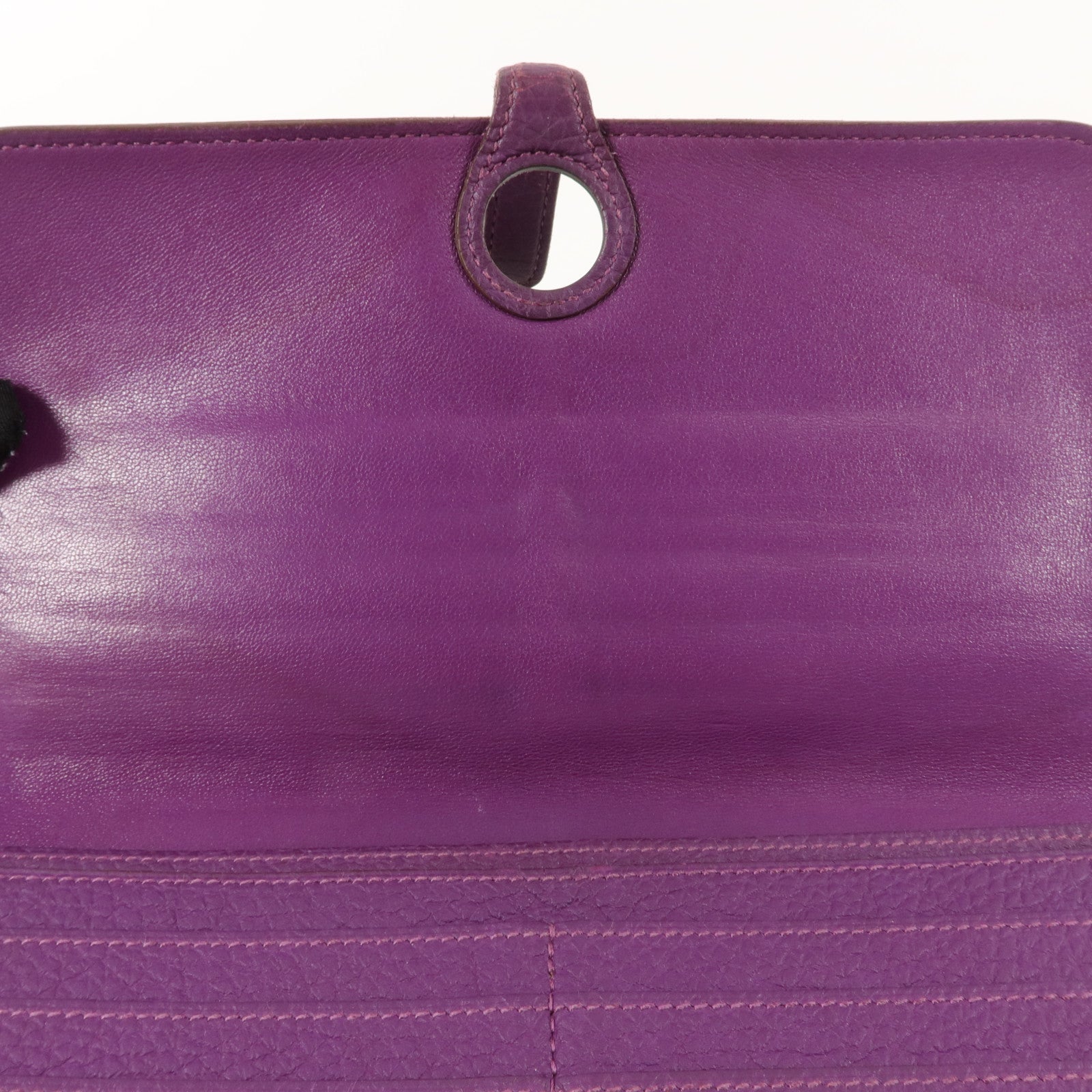 HERMES Togo皮革Dogon GM長錢包Ultraviolet