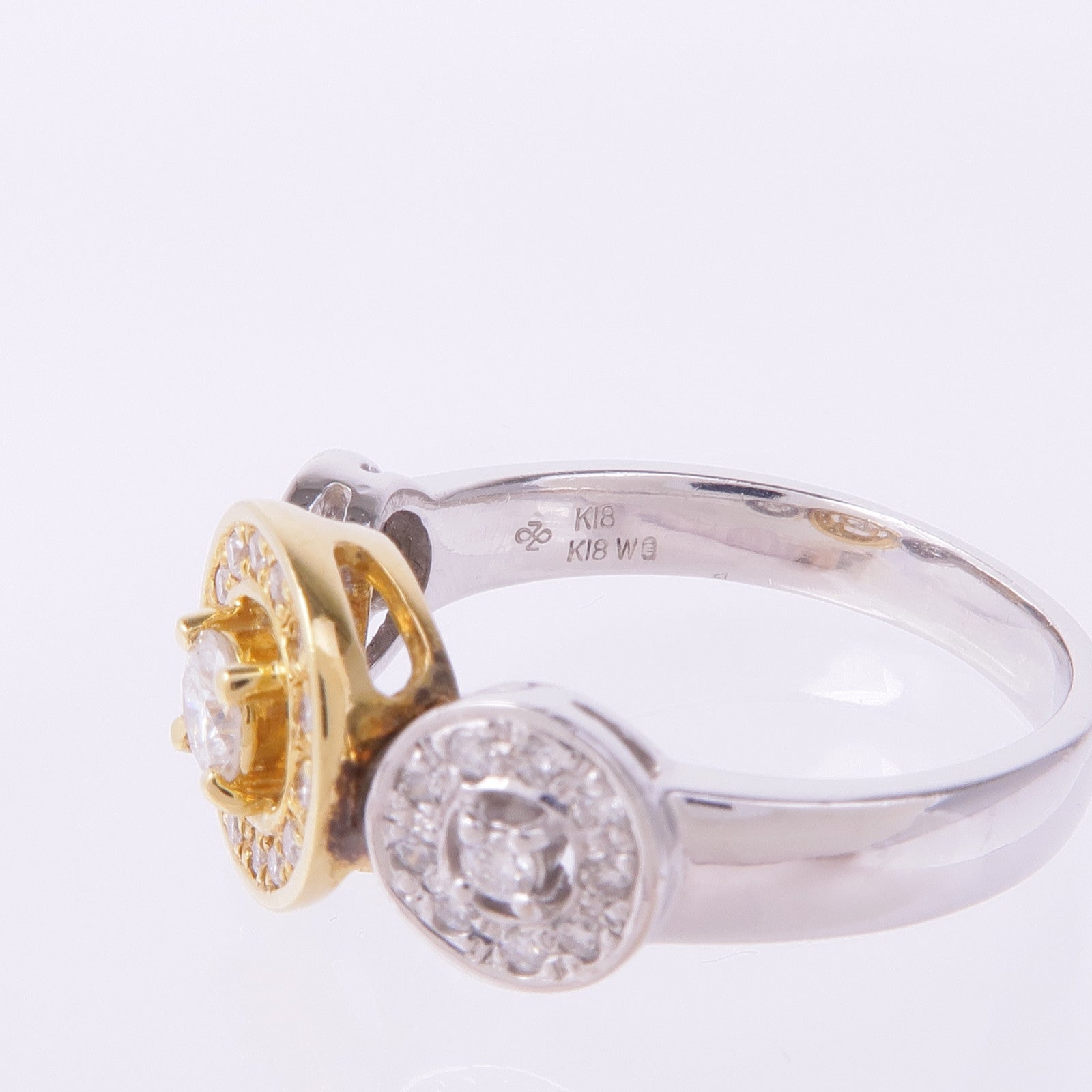 JEWELRY 【激減優惠】18K黃金/白金Diamond Ring鑽石戒指US#7.5