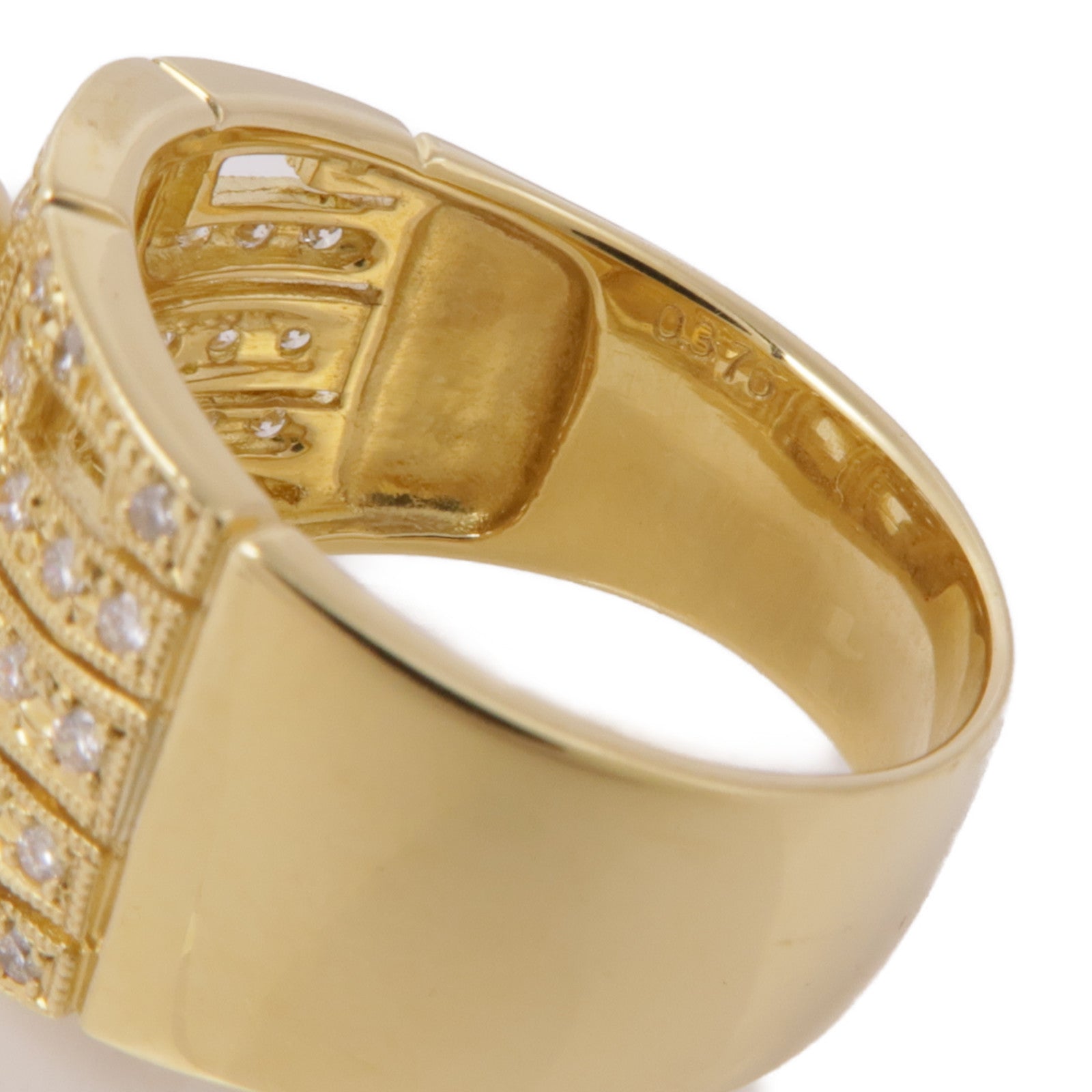 JEWELRY 18K黃金Pearl/Diamond Ring 珍珠/鑽石戒指US#8