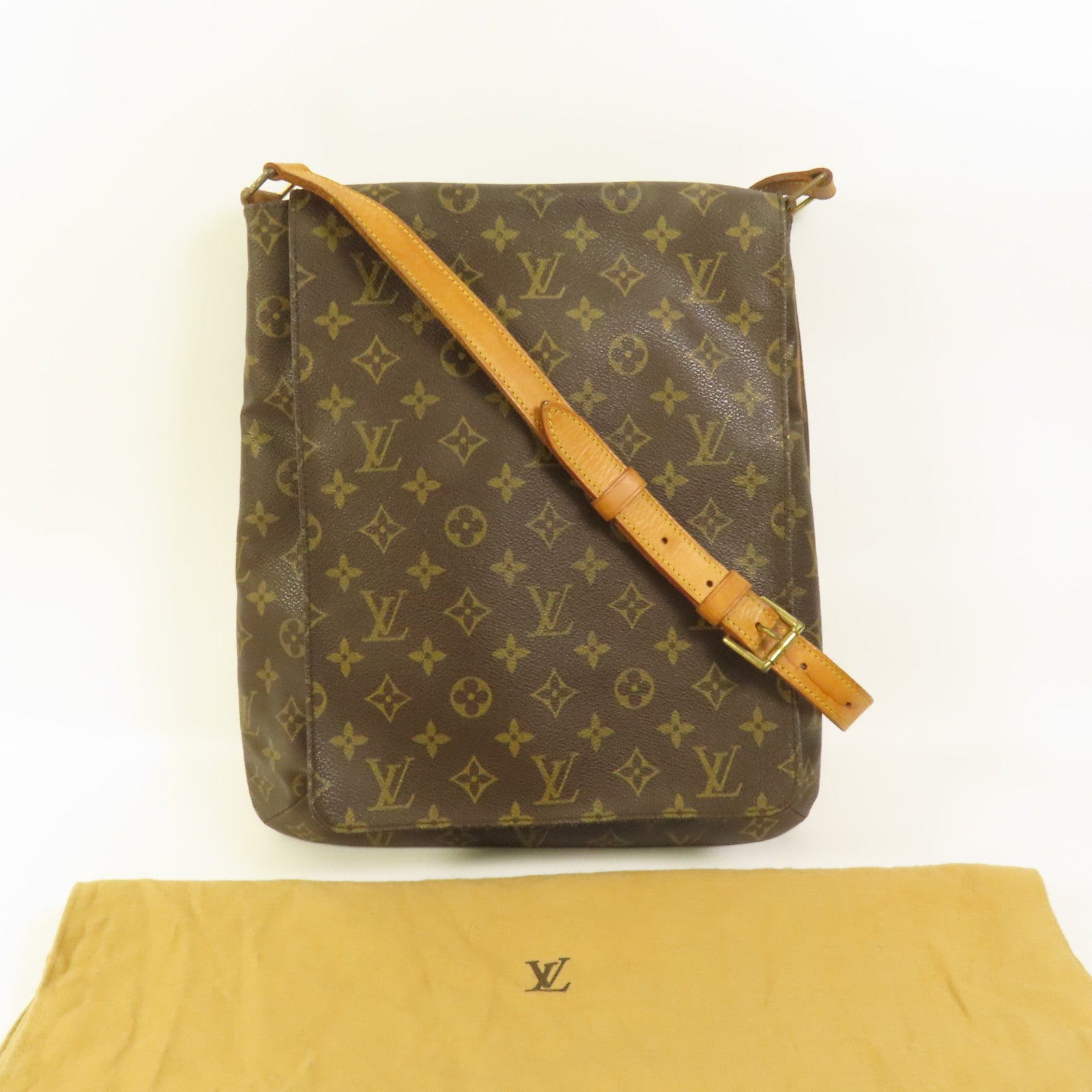 LOUIS VUITTON Monogram Musette金扣肩背袋