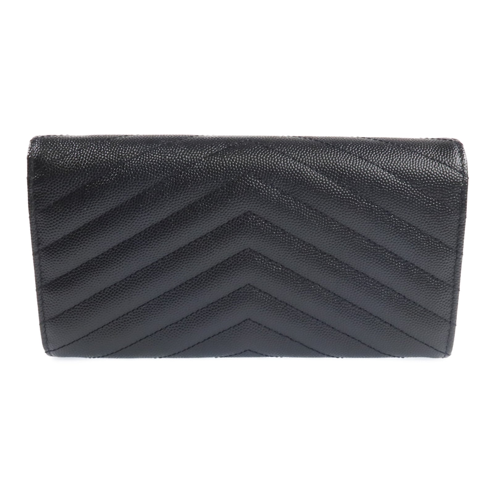SAINT LAURENT 牛皮皮革Long Wallet金扣長錢包
