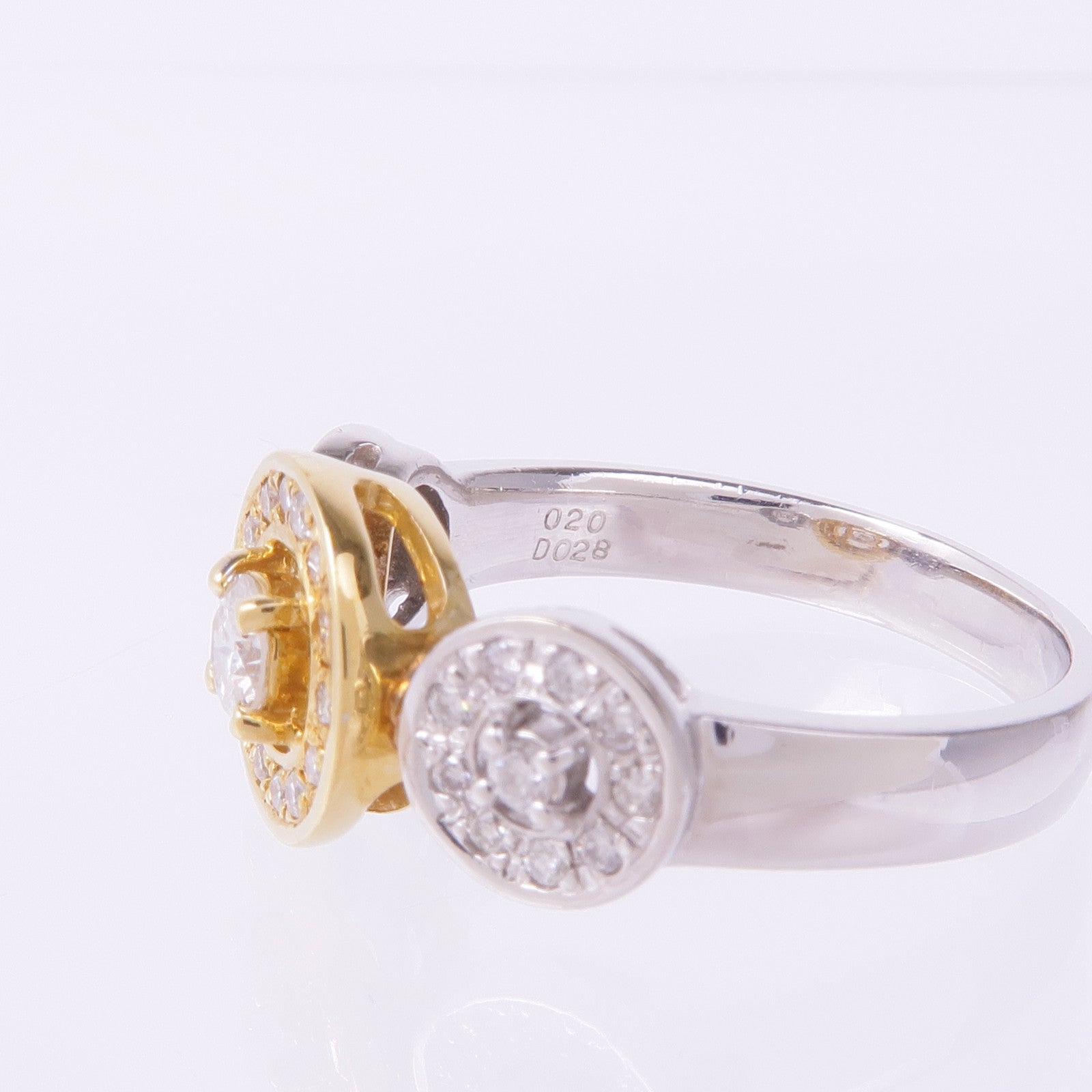 JEWELRY 【激減優惠】18K黃金/白金Diamond Ring鑽石戒指US#7.5