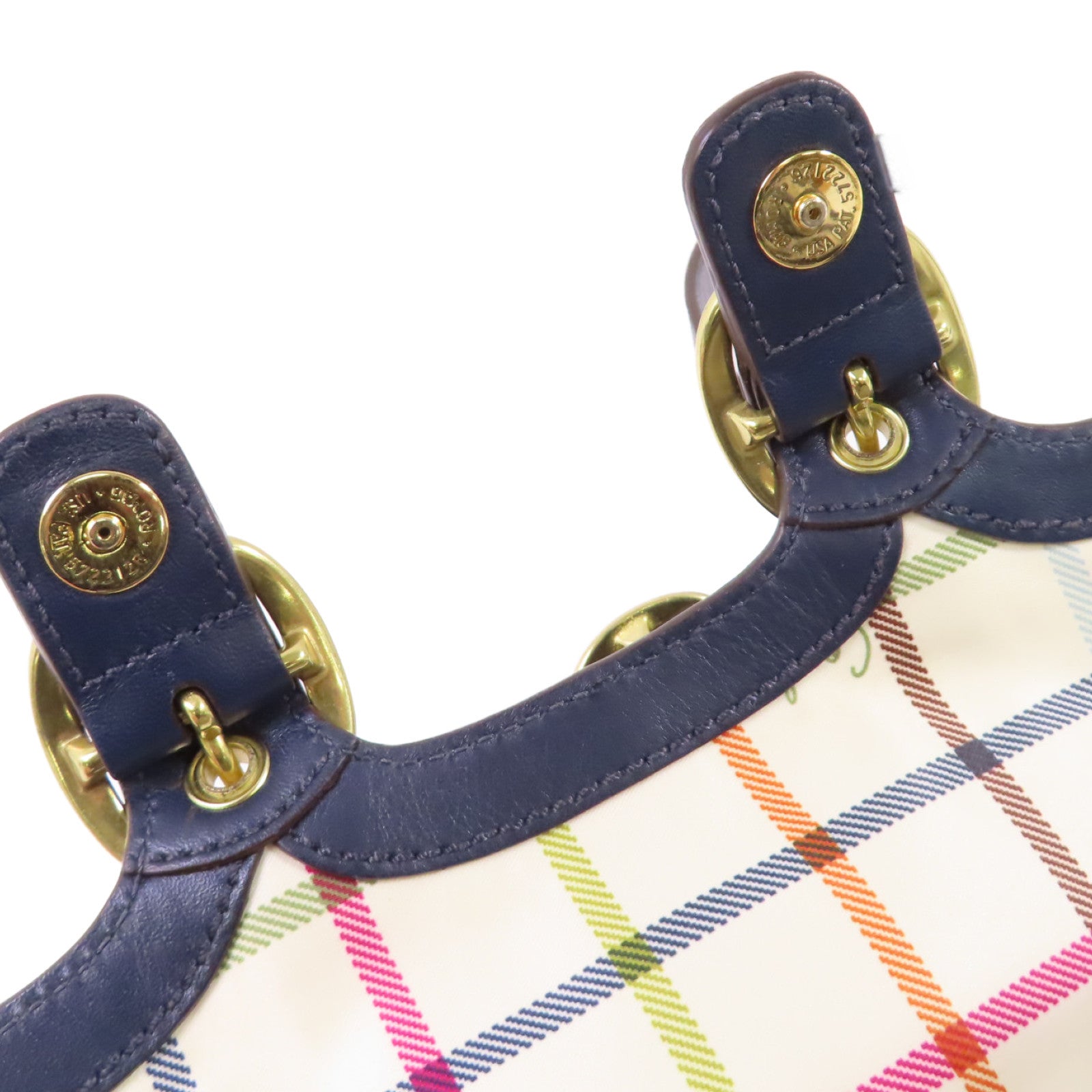 COACH 帆布Shoulder Bag金扣肩背袋藍色
