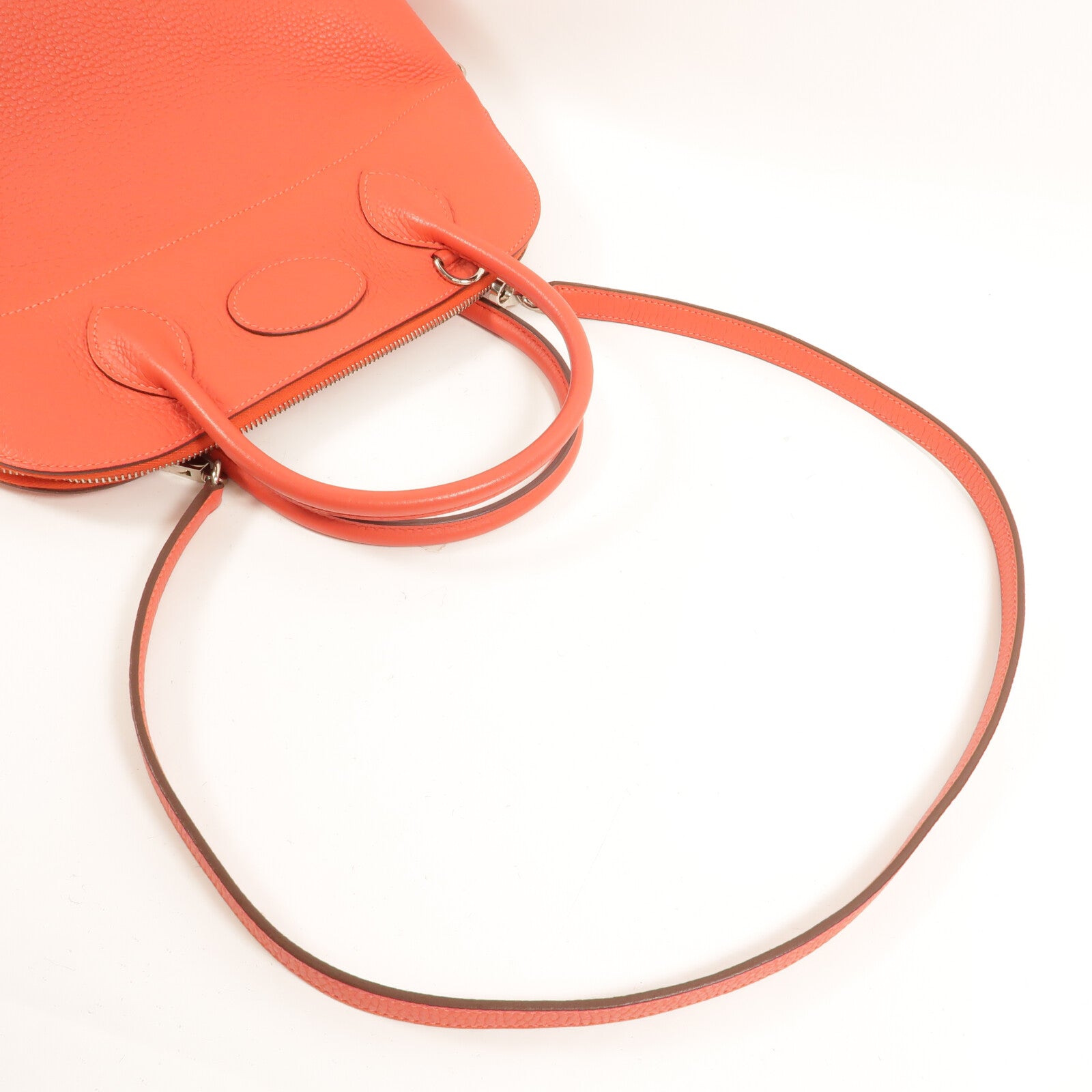 HERMES Togo皮革Bolide 31手挽肩背兩用袋Rouge Pivoine