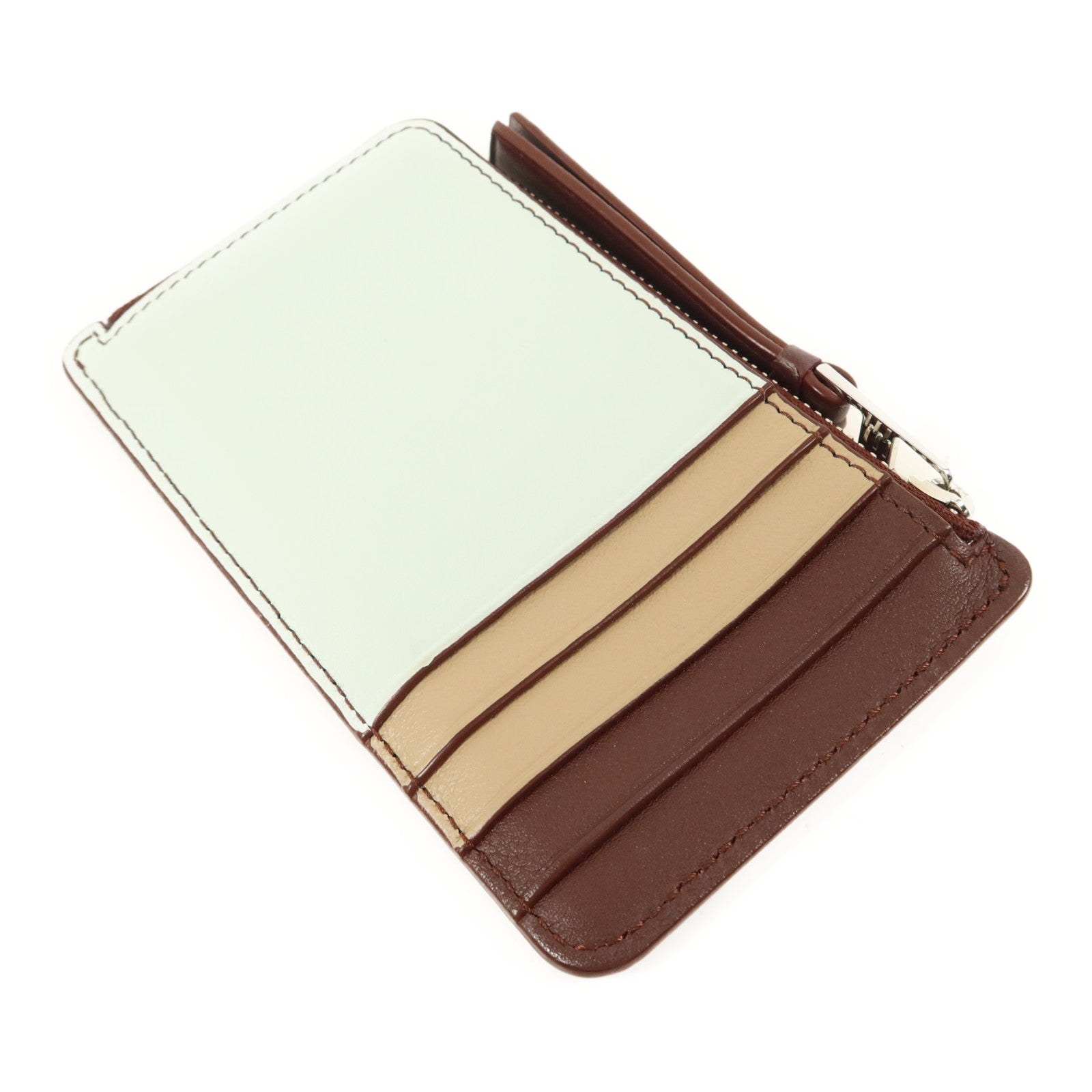 LOEWE 牛皮皮革Puzzle Card Case銀扣卡片套