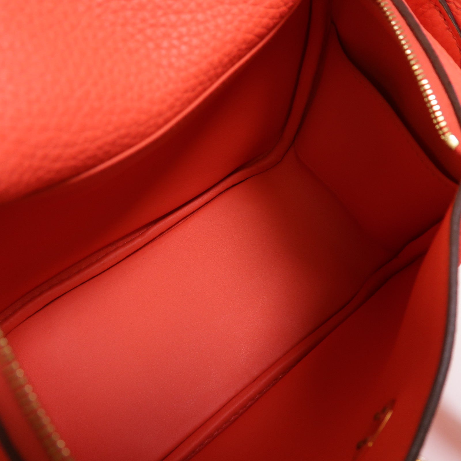 HERMES Clemence皮革Mini Lindy金扣手挽肩背兩用袋Rose Texas