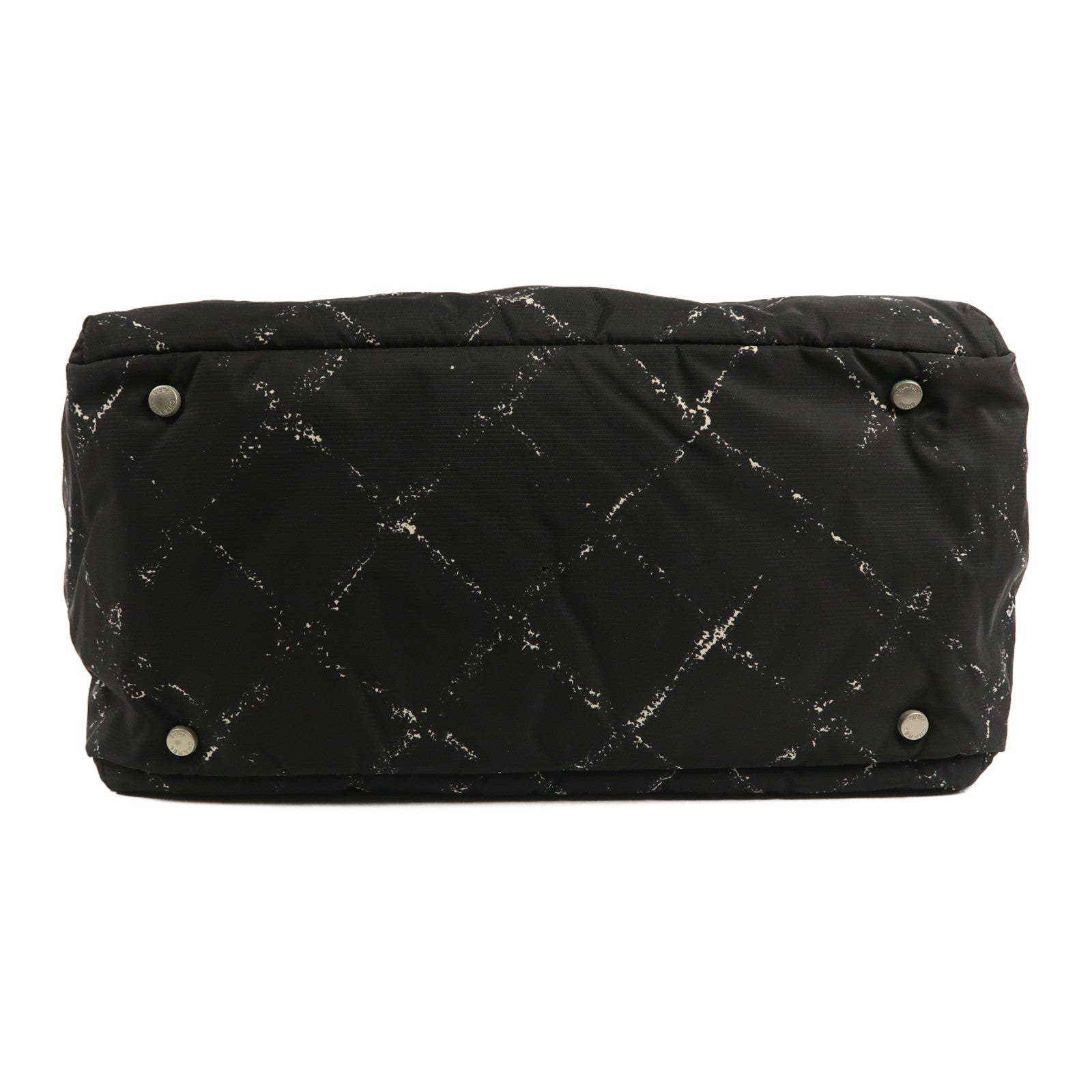 CHANEL 尼龍Travel Line Handbag銀扣手挽袋