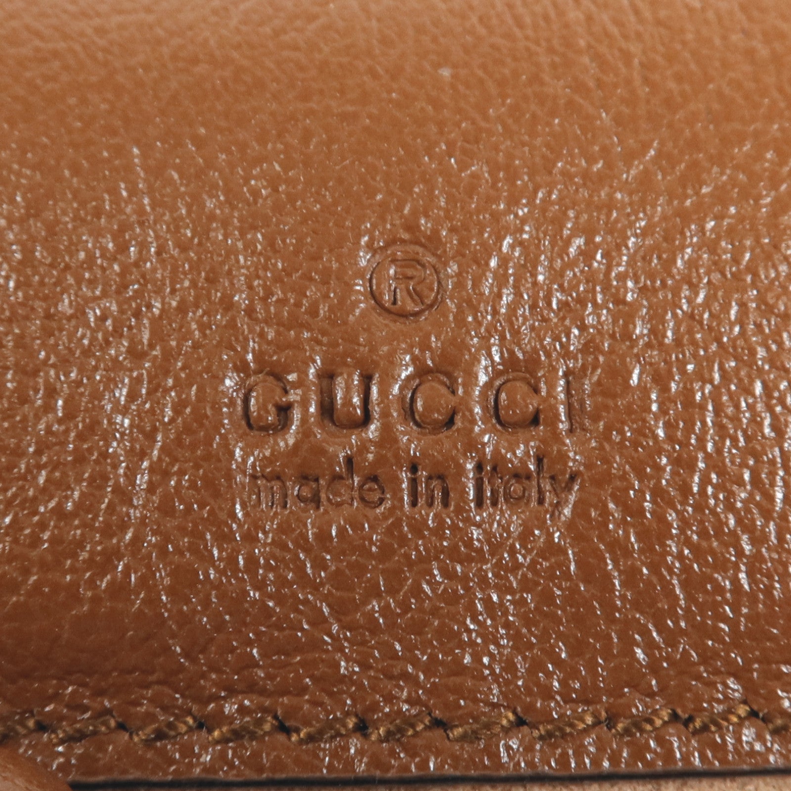 GUCCI 牛皮皮革GG Marmont Bucket金扣鏈帶肩背袋